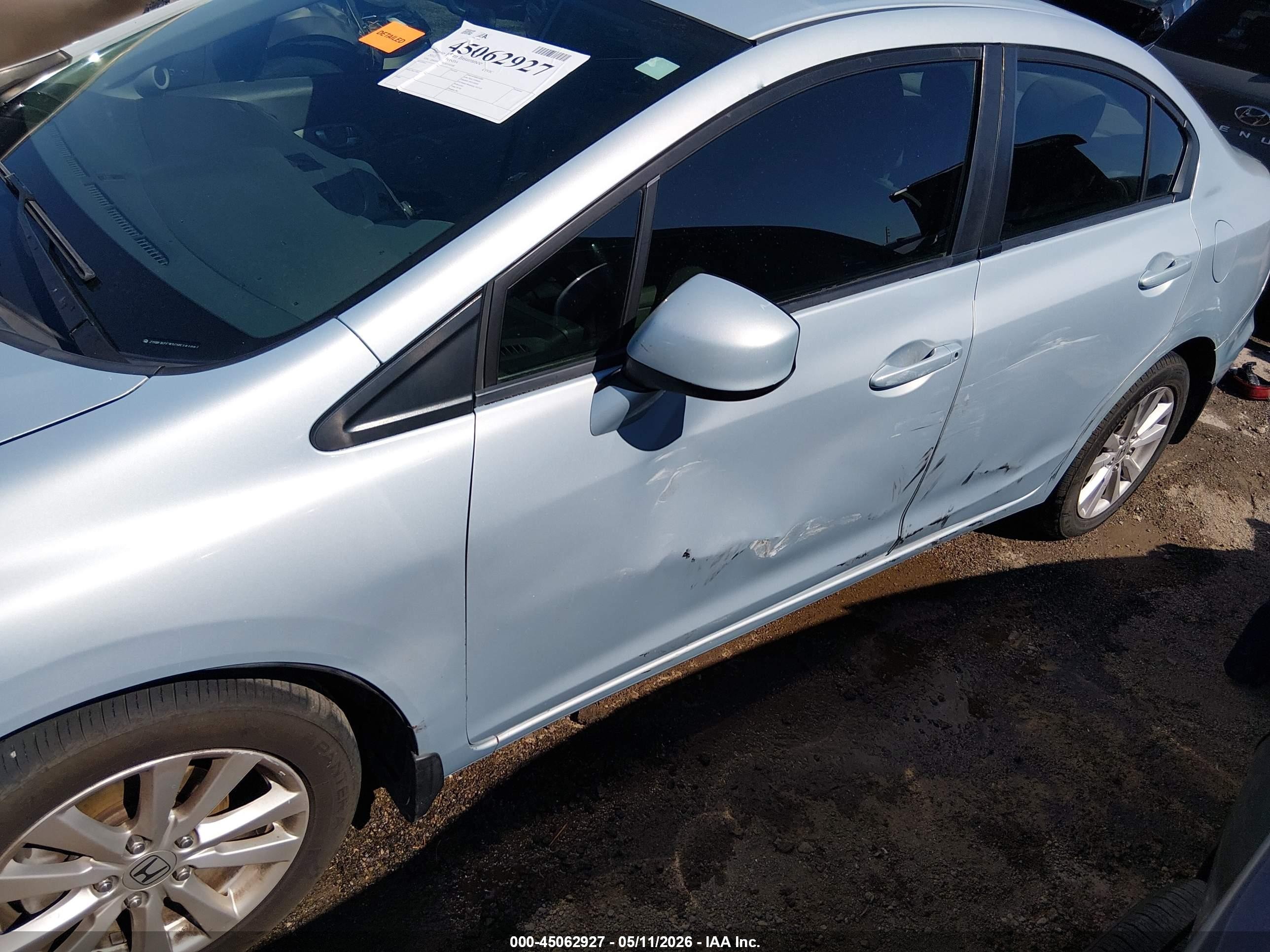 2012 Honda Civic Ex-l Blue vin: 2HGFB2F93CH514108