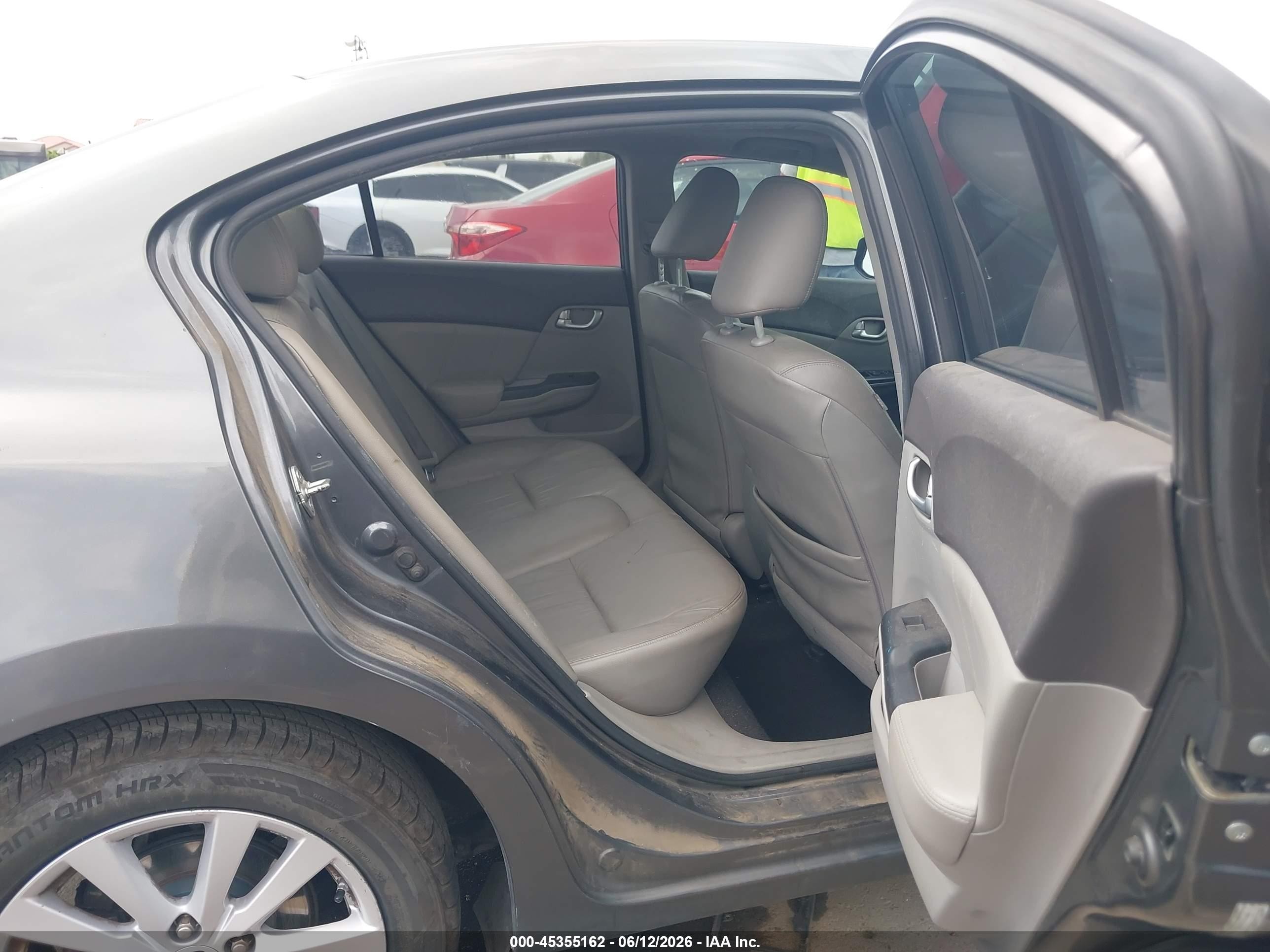 2012 Honda Civic Ex-l Gray vin: 2HGFB2F93CH515646