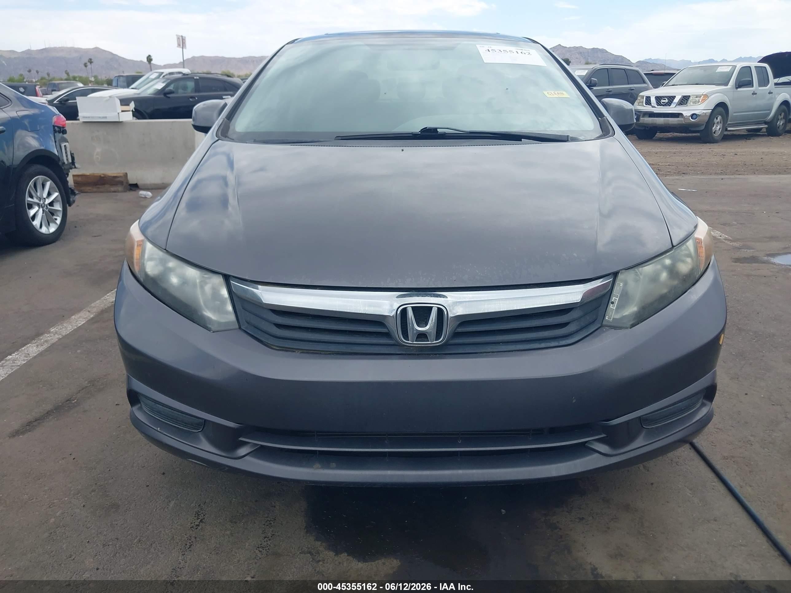 2012 Honda Civic Ex-l Gray vin: 2HGFB2F93CH515646