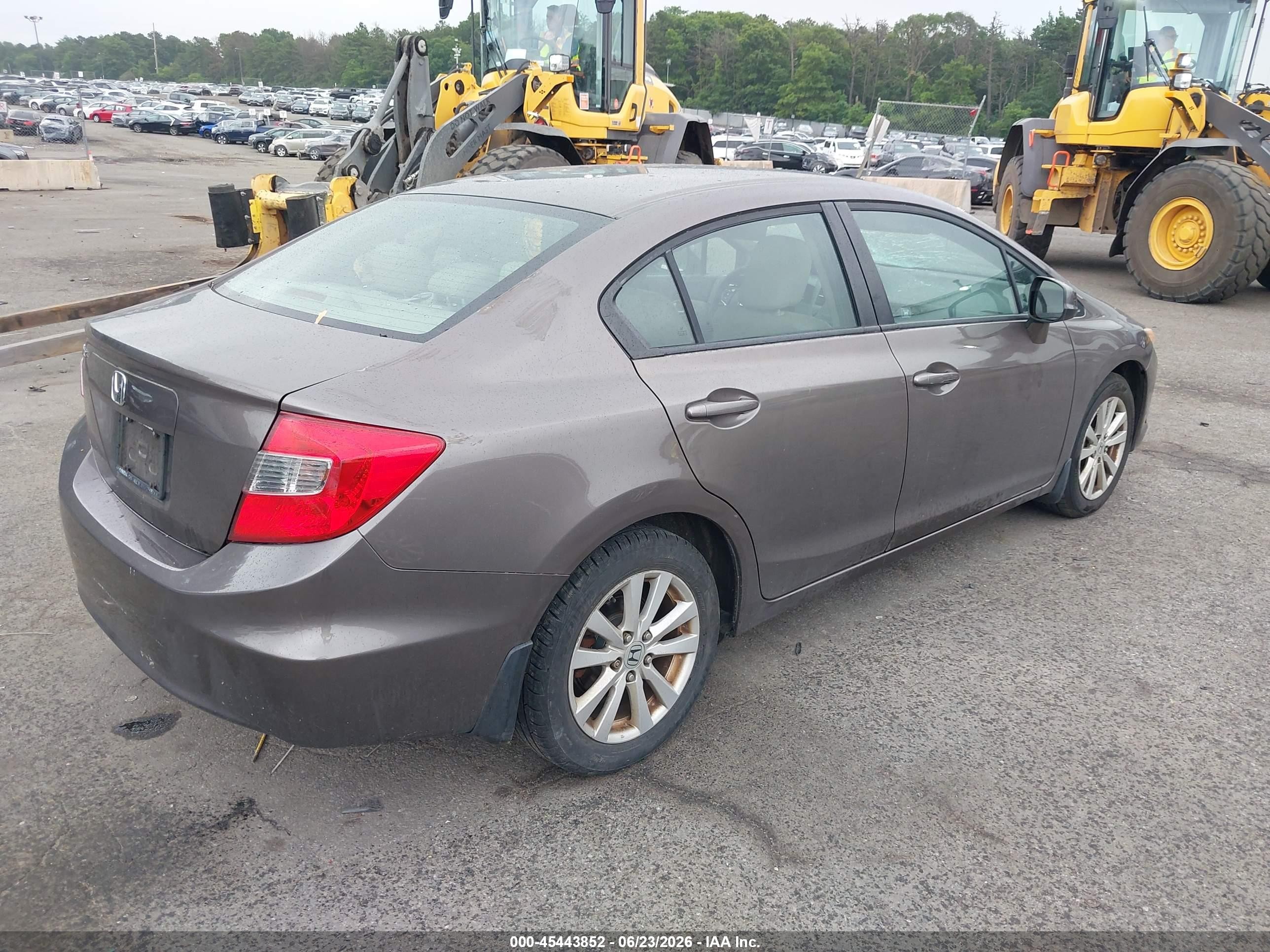 2012 Honda Civic Ex-l Gray vin: 2HGFB2F93CH525075