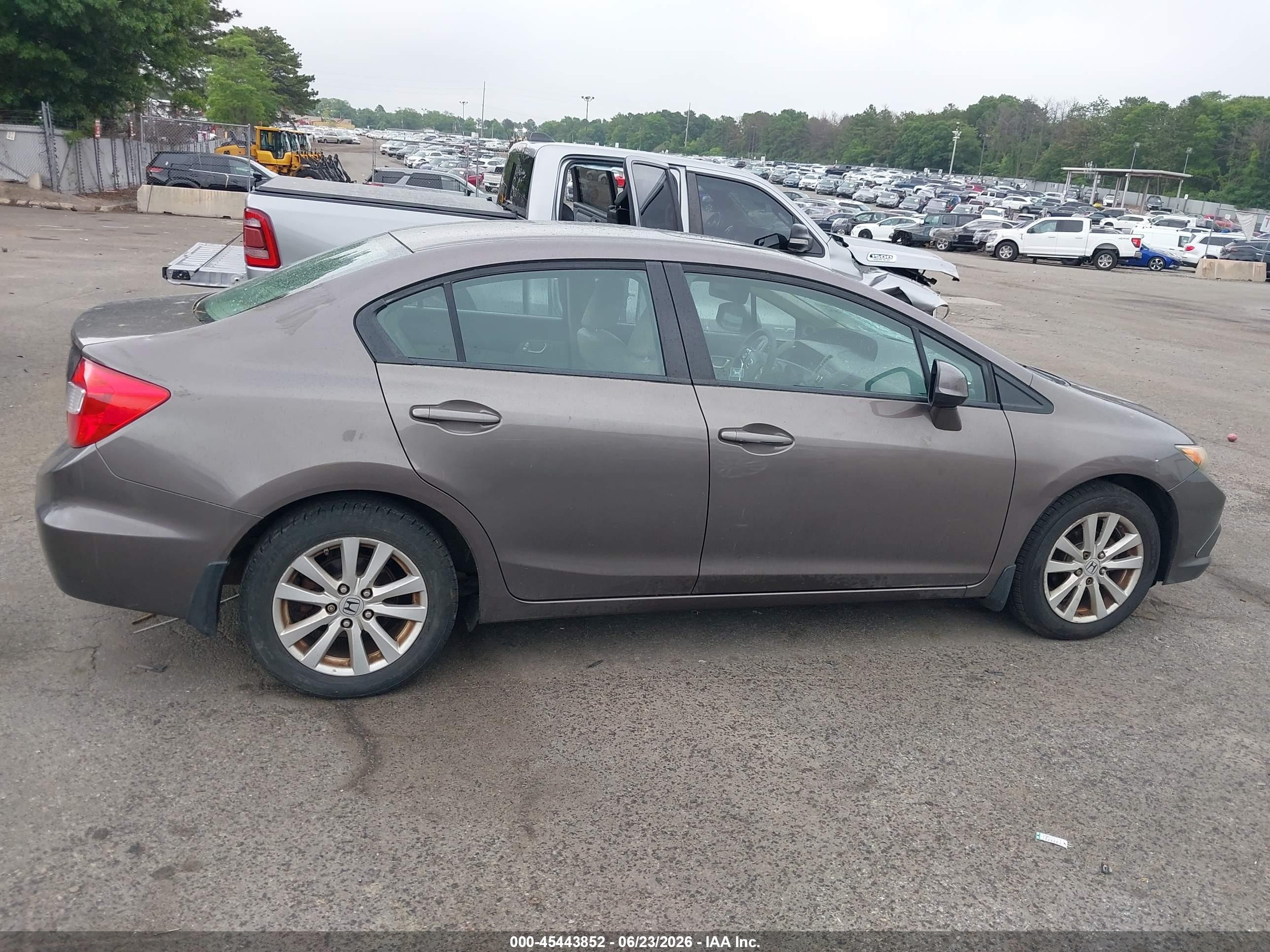 2012 Honda Civic Ex-l Gray vin: 2HGFB2F93CH525075