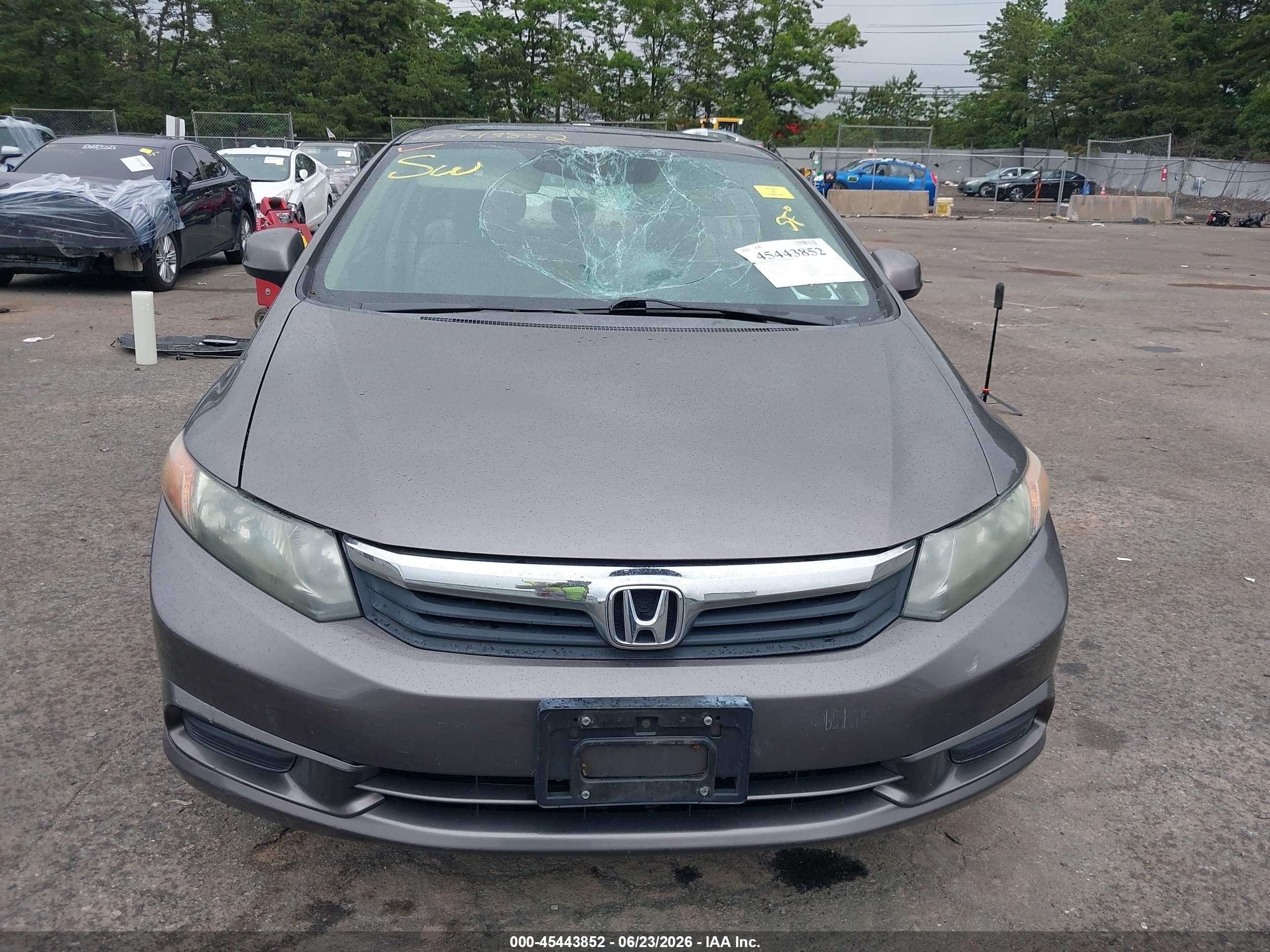 2012 Honda Civic Ex-l Gray vin: 2HGFB2F93CH525075