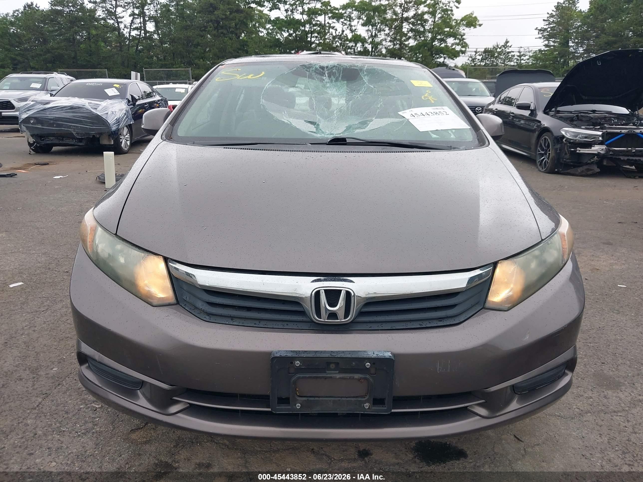 2012 Honda Civic Ex-l Gray vin: 2HGFB2F93CH525075