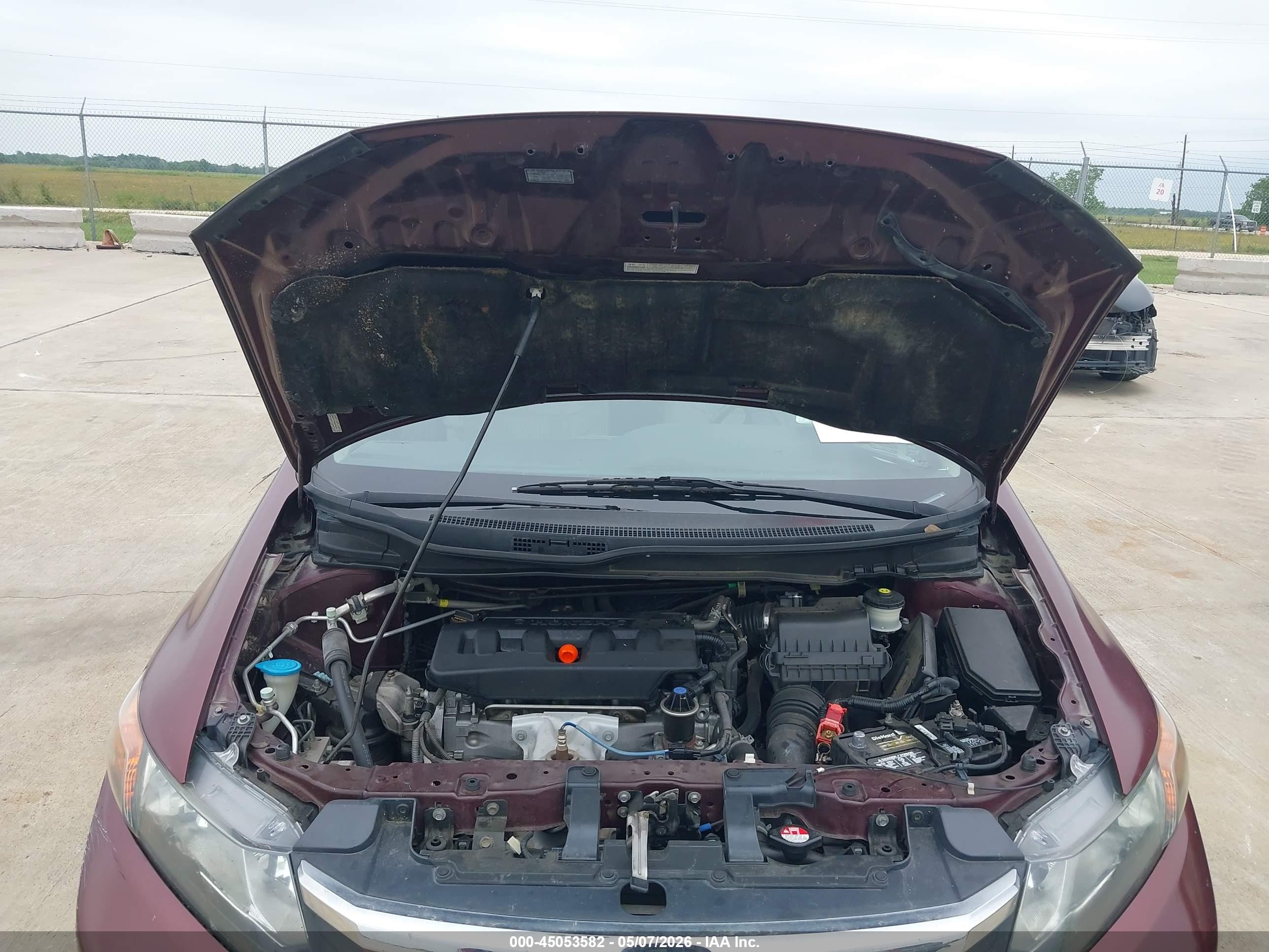 2012 Honda Civic Ex-l Burgundy vin: 2HGFB2F93CH539008