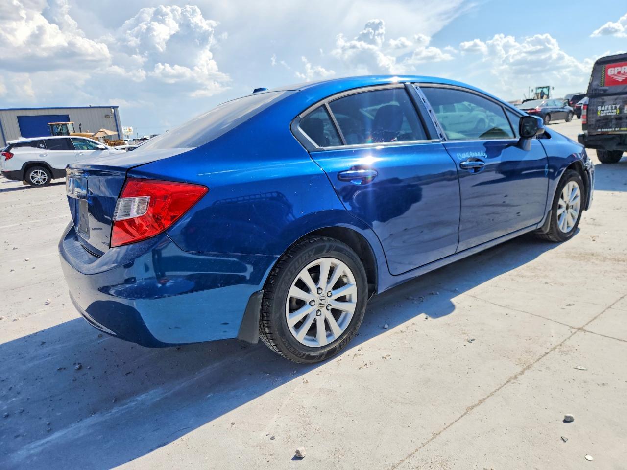 2012 Honda Civic Exl Blue vin: 2HGFB2F93CH548646