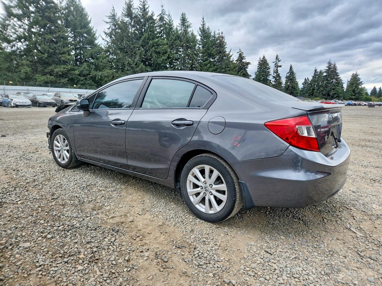 2012 Honda Civic Exl Gray vin: 2HGFB2F93CH590864