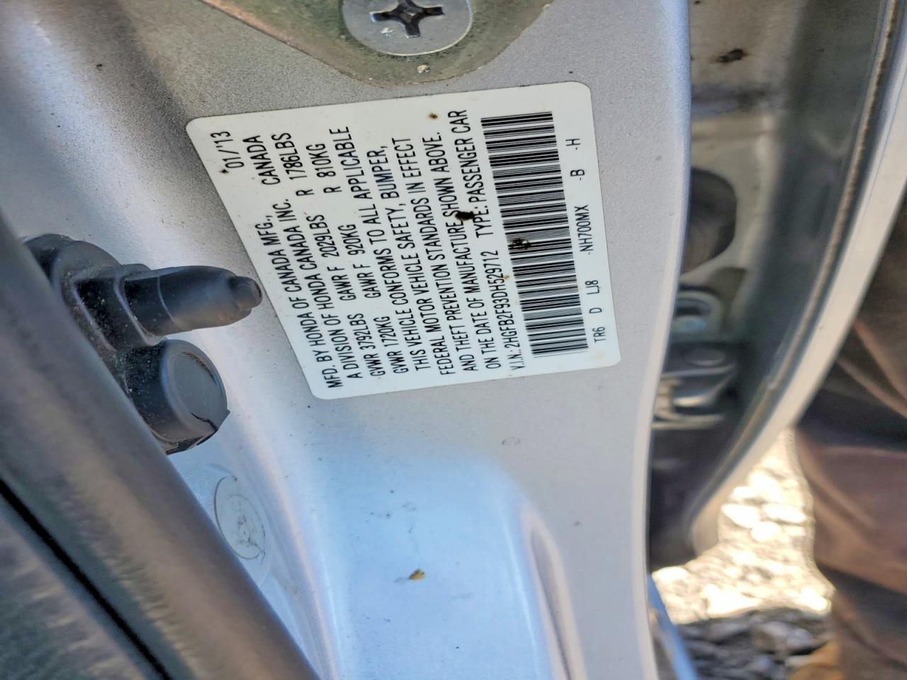 2013 Honda Civic Exl Silver vin: 2HGFB2F93DH529712