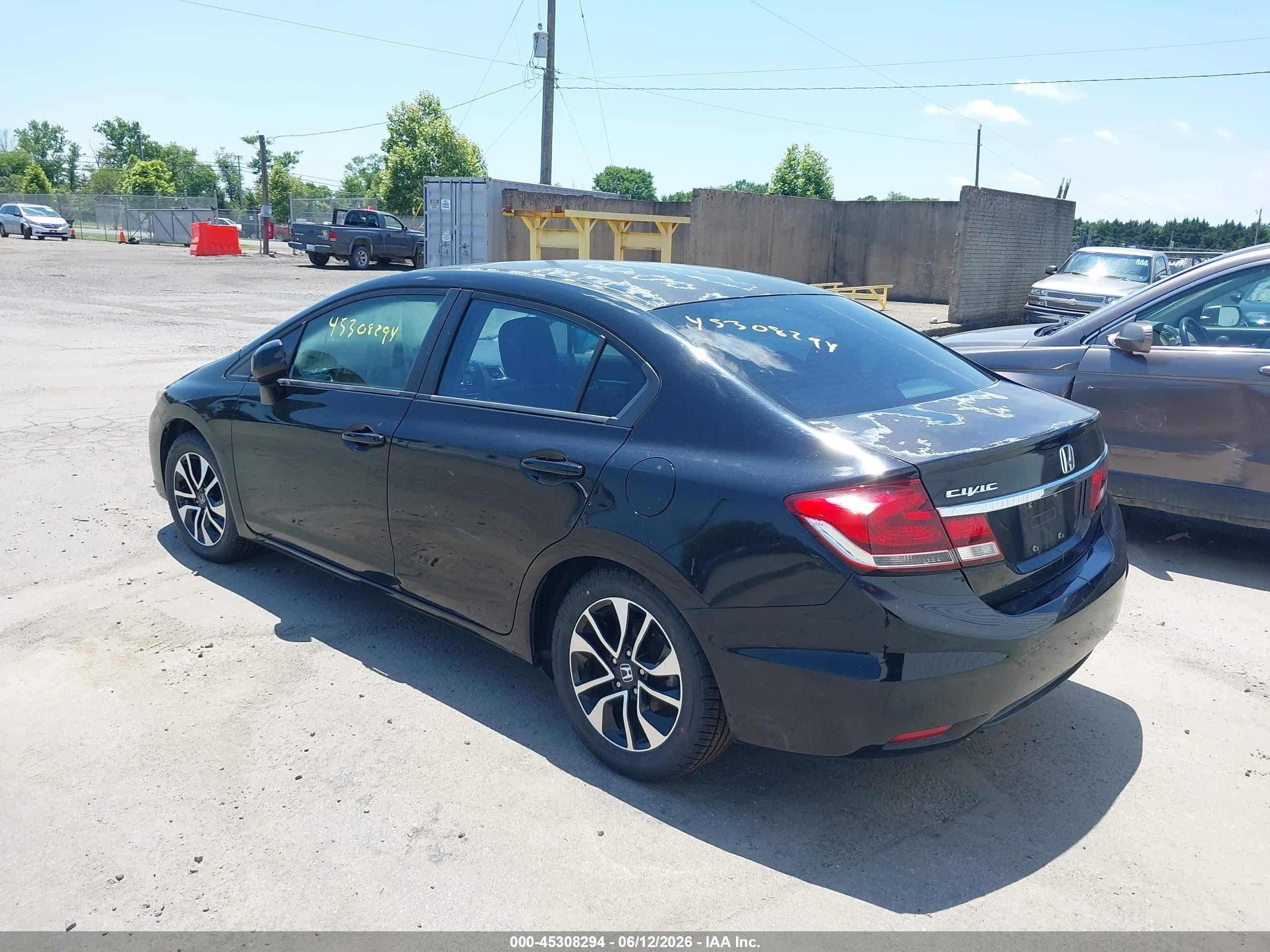 2013 Honda Civic Ex-l Black vin: 2HGFB2F93DH548826