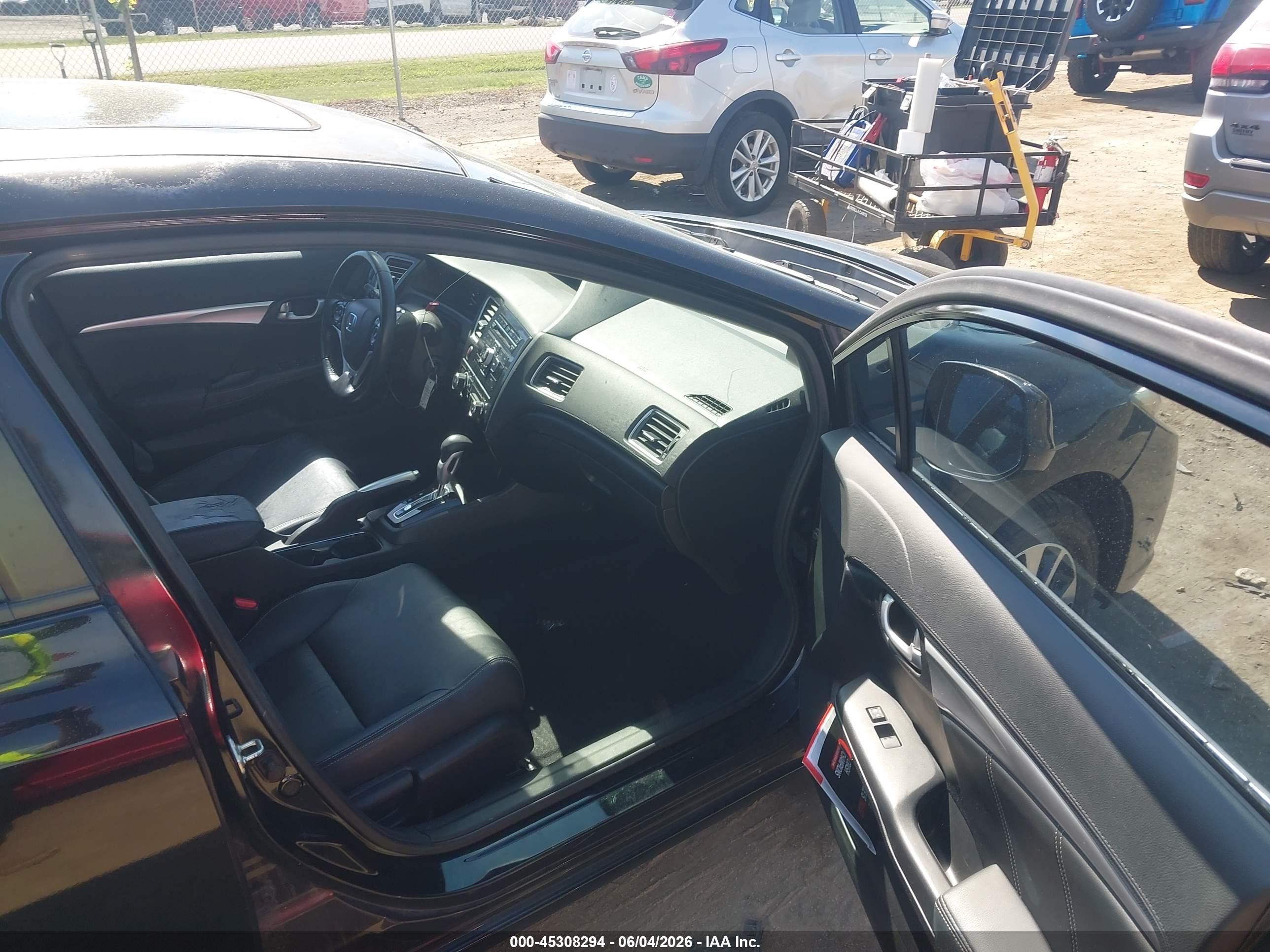 2013 Honda Civic Ex-l Black vin: 2HGFB2F93DH548826
