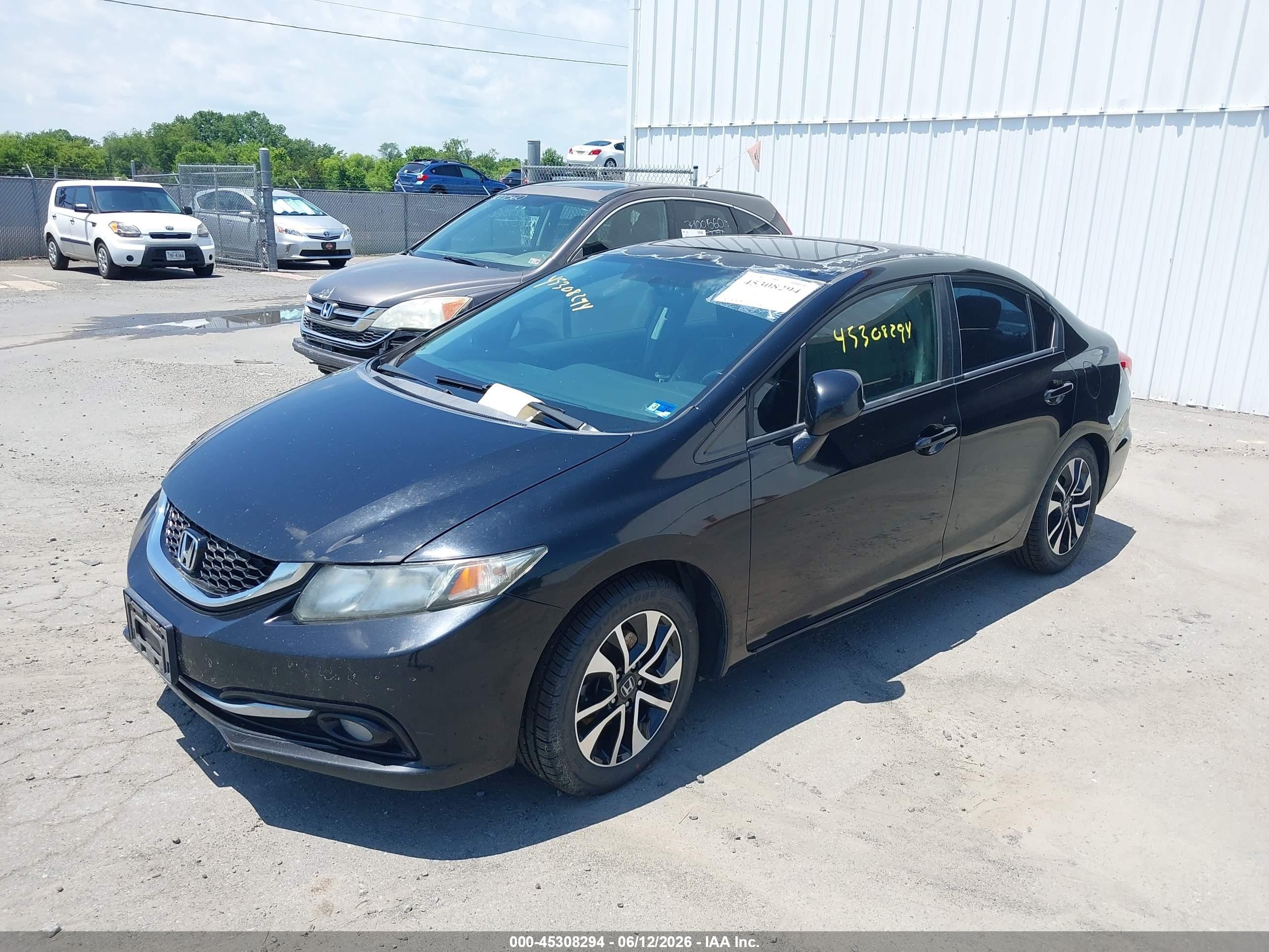 2013 Honda Civic Ex-l Black vin: 2HGFB2F93DH548826