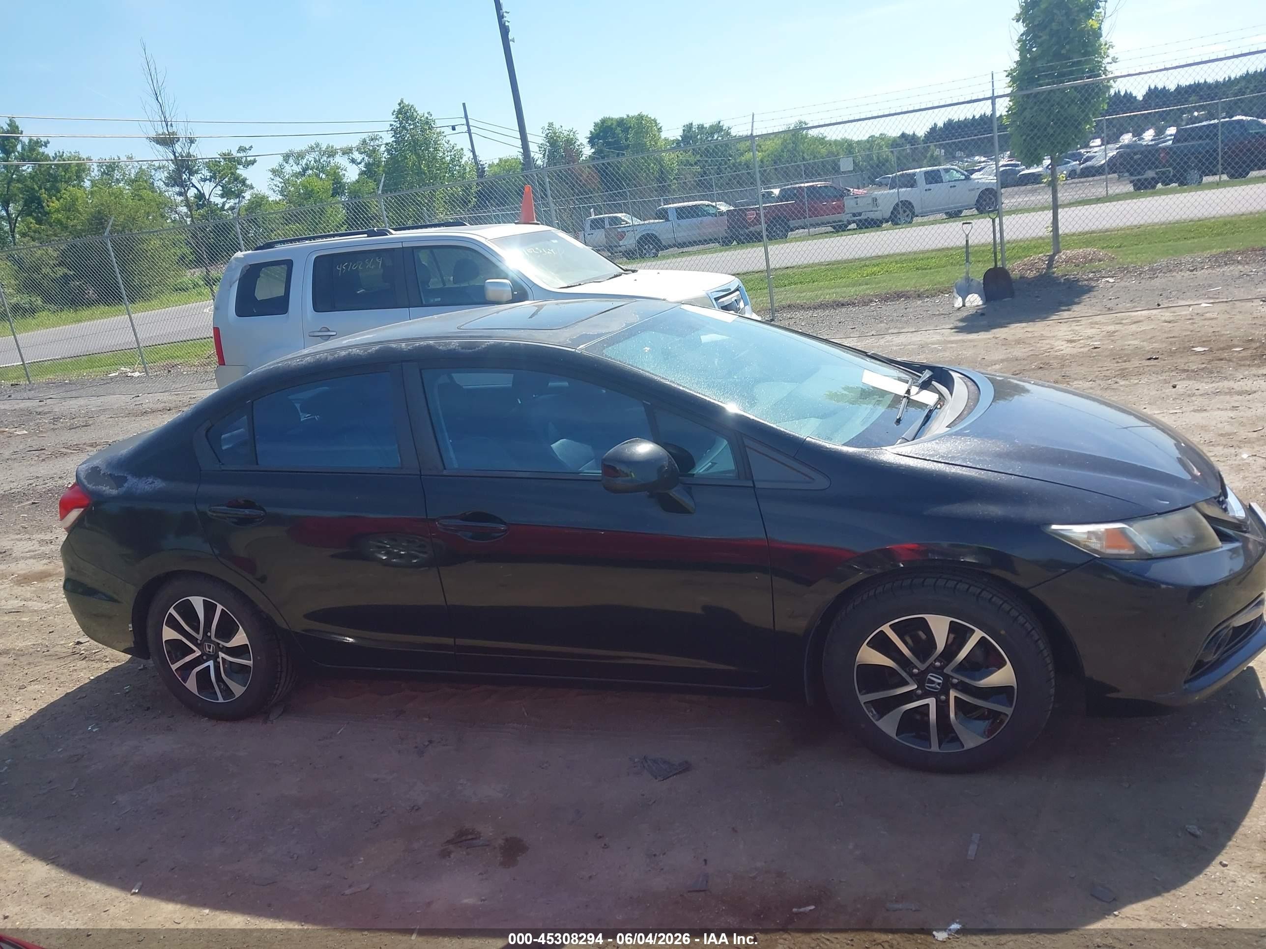 2013 Honda Civic Ex-l Black vin: 2HGFB2F93DH548826