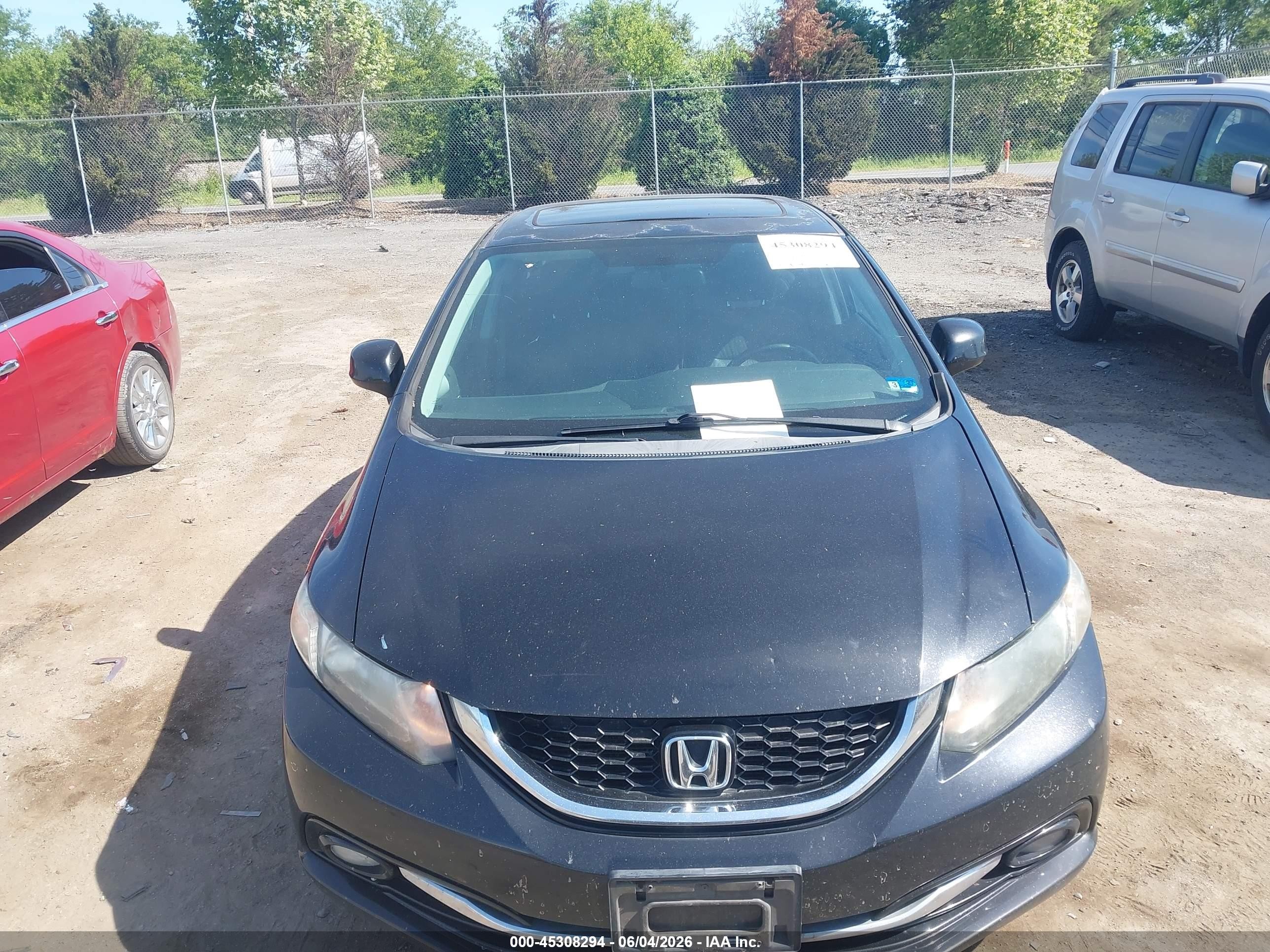 2013 Honda Civic Ex-l Black vin: 2HGFB2F93DH548826