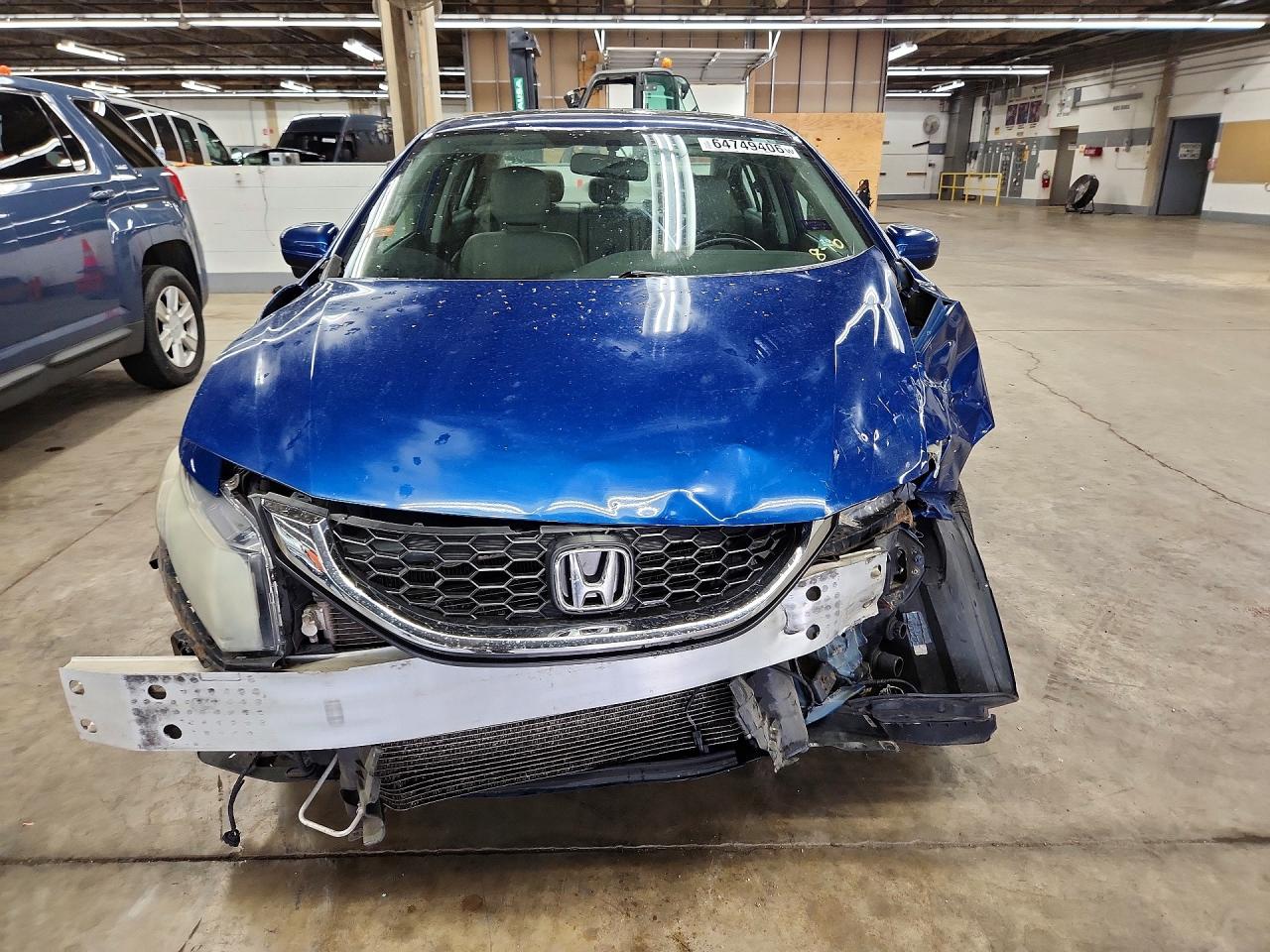 2014 Honda Civic Exl Blue vin: 2HGFB2F93EH538749