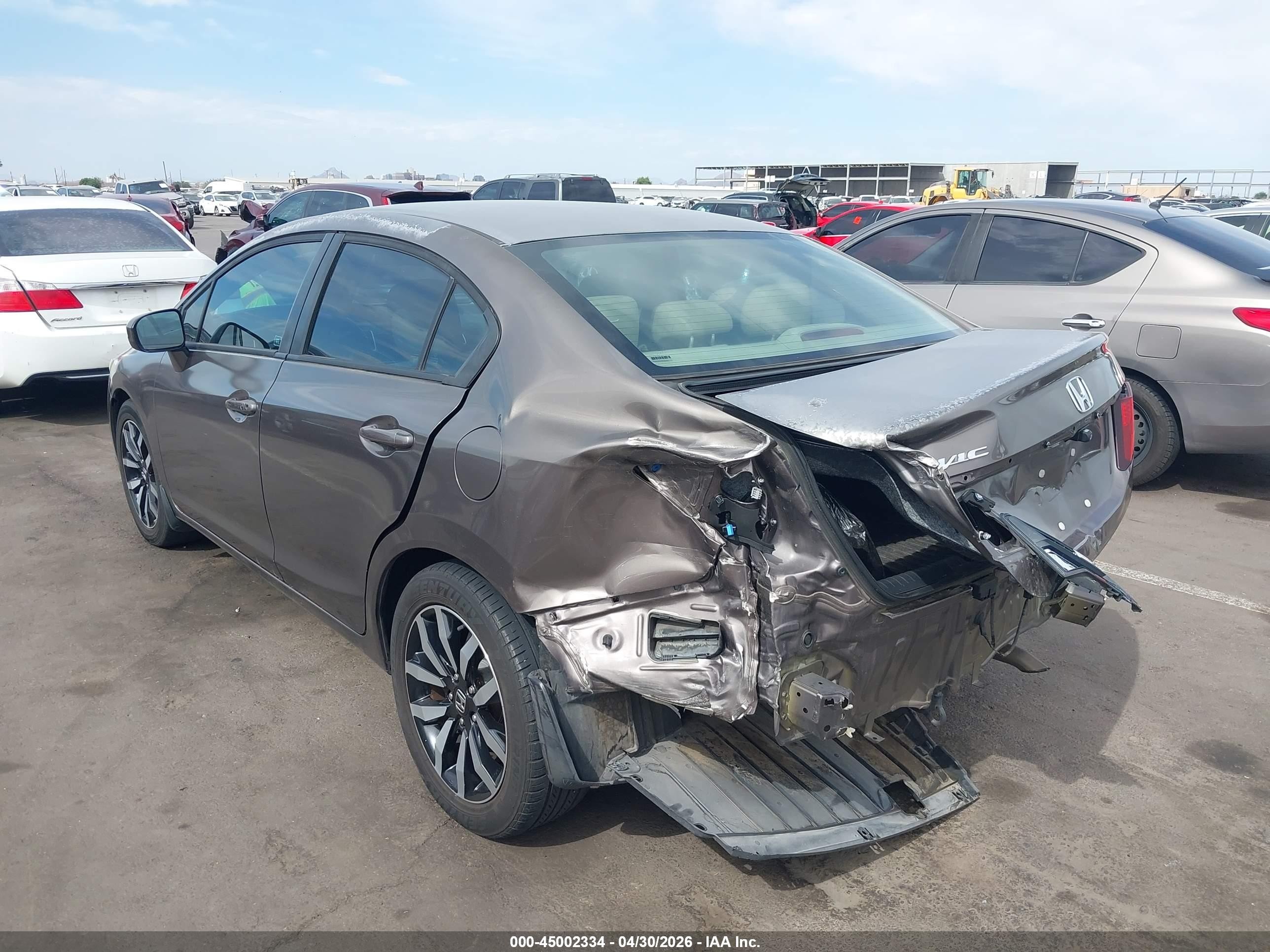 2015 Honda Civic Ex-l Gray vin: 2HGFB2F93FH511651