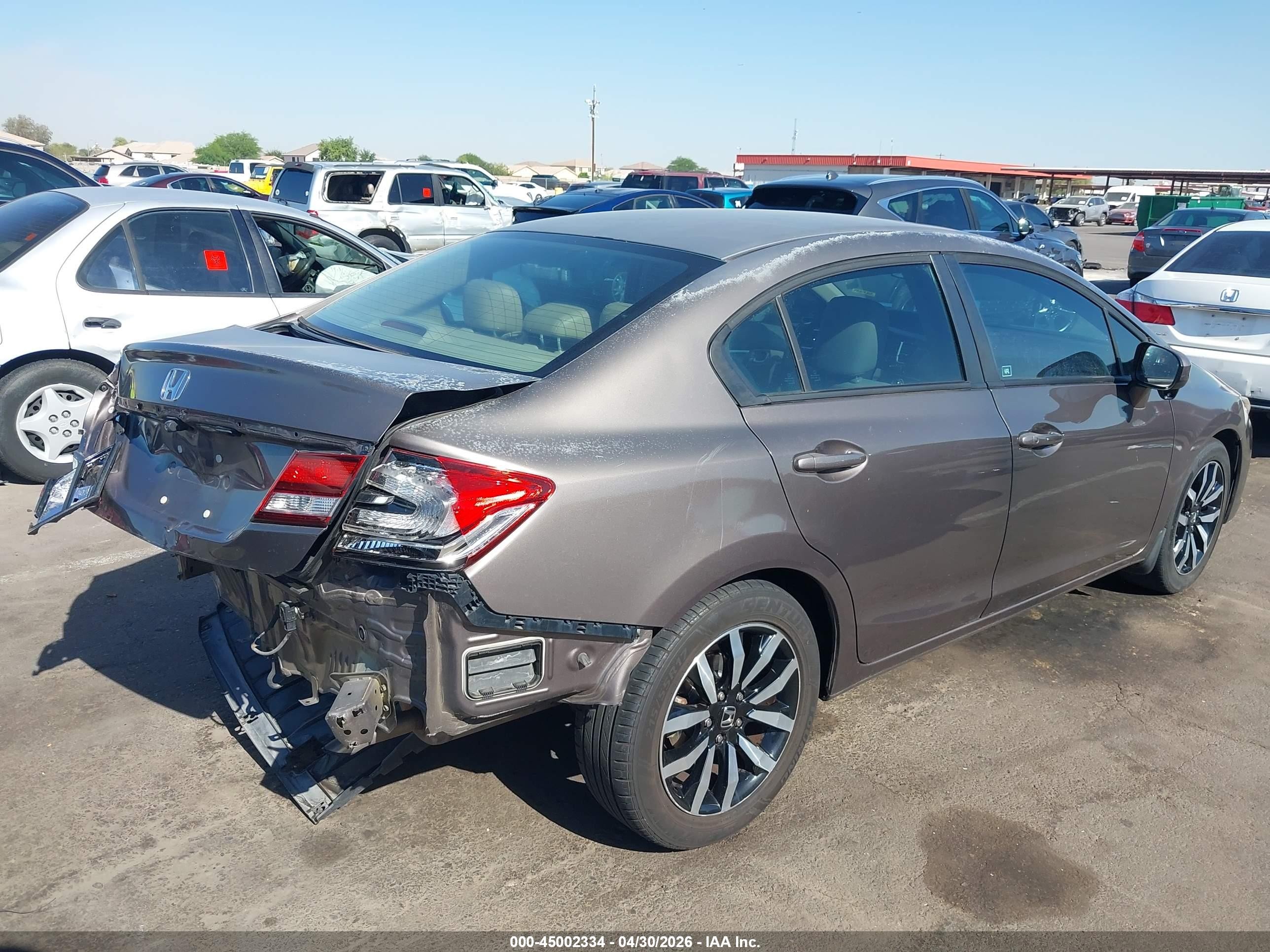 2015 Honda Civic Ex-l Gray vin: 2HGFB2F93FH511651