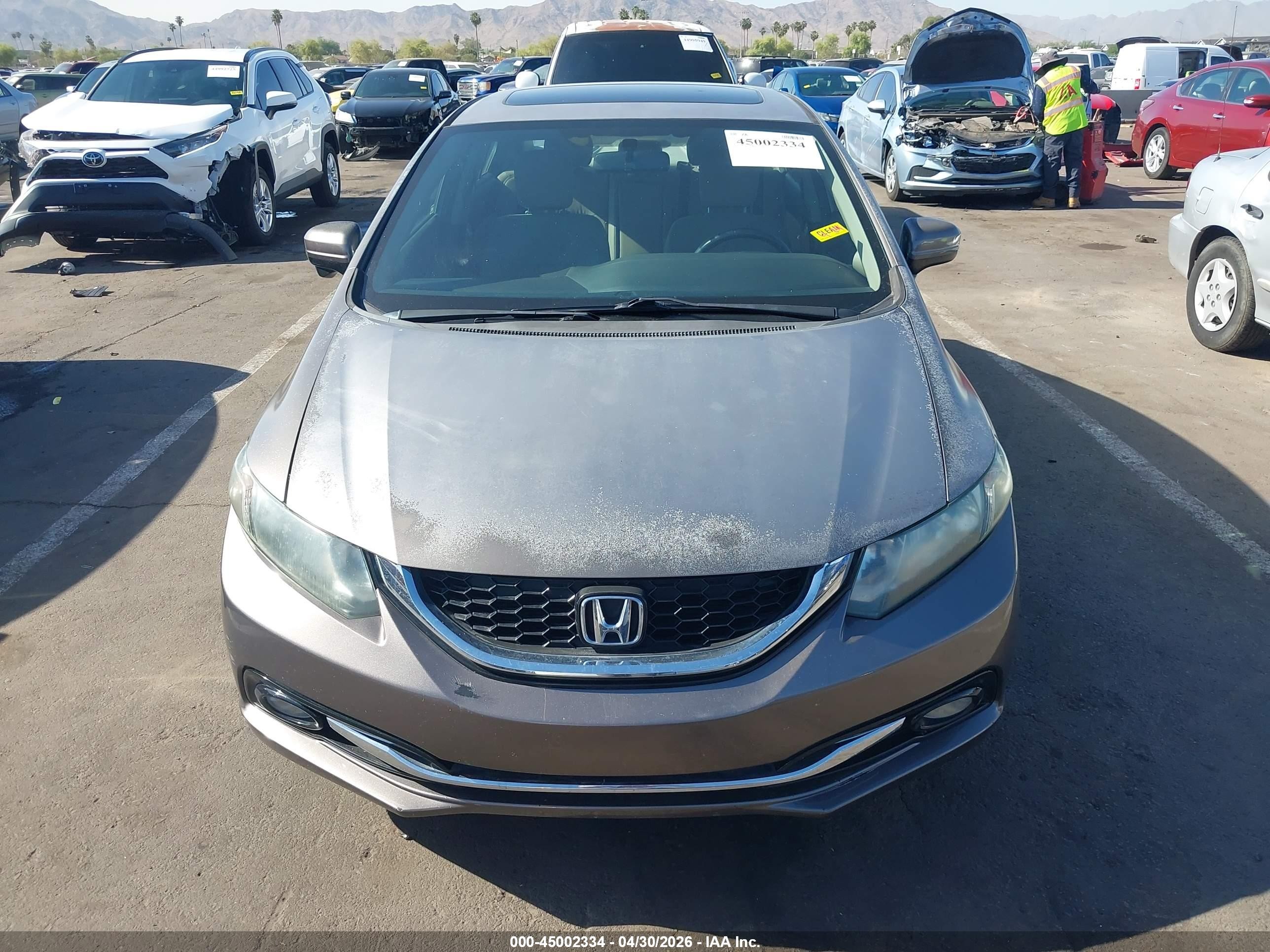 2015 Honda Civic Ex-l Gray vin: 2HGFB2F93FH511651