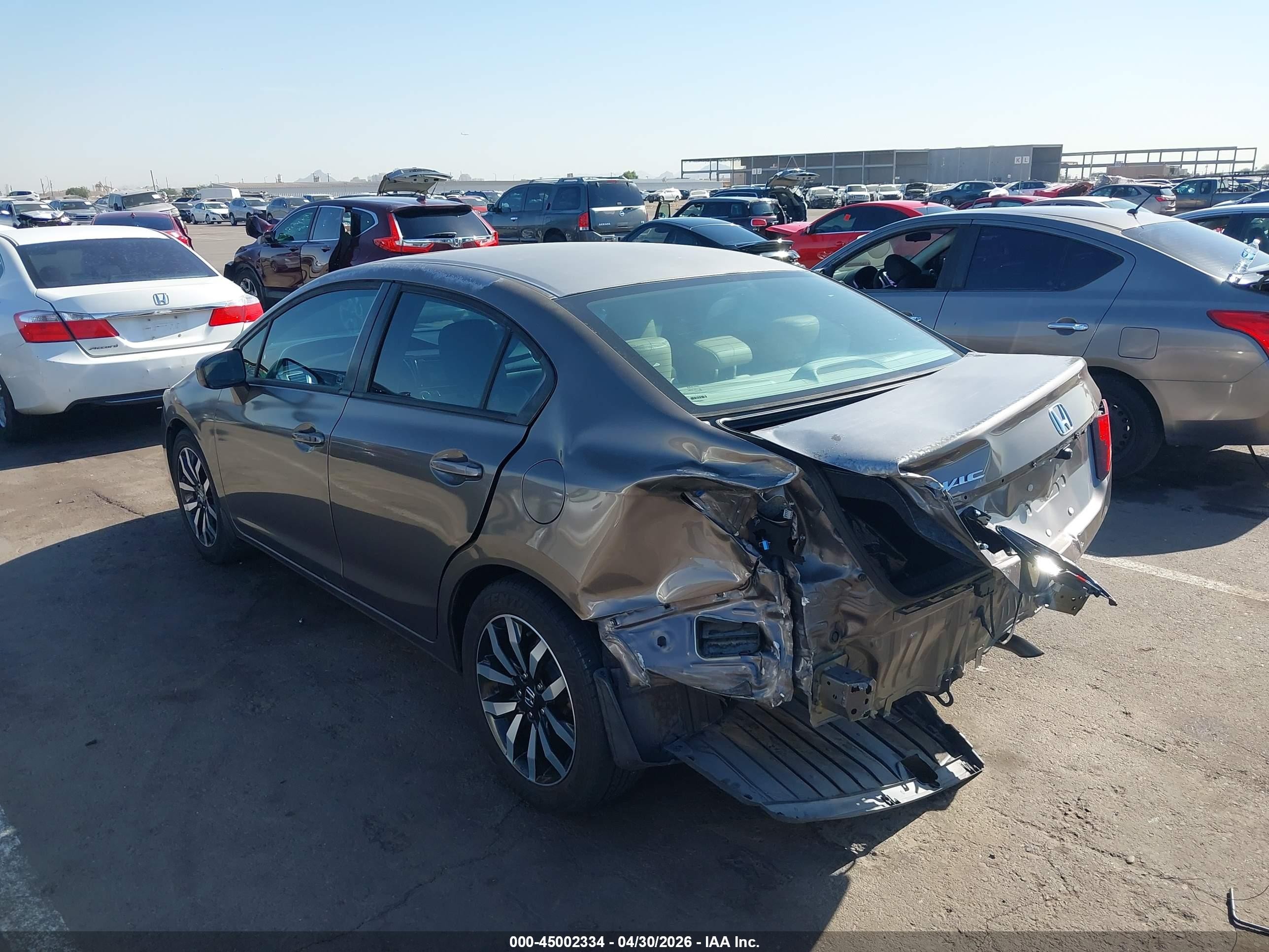 2015 Honda Civic Ex-l Gray vin: 2HGFB2F93FH511651