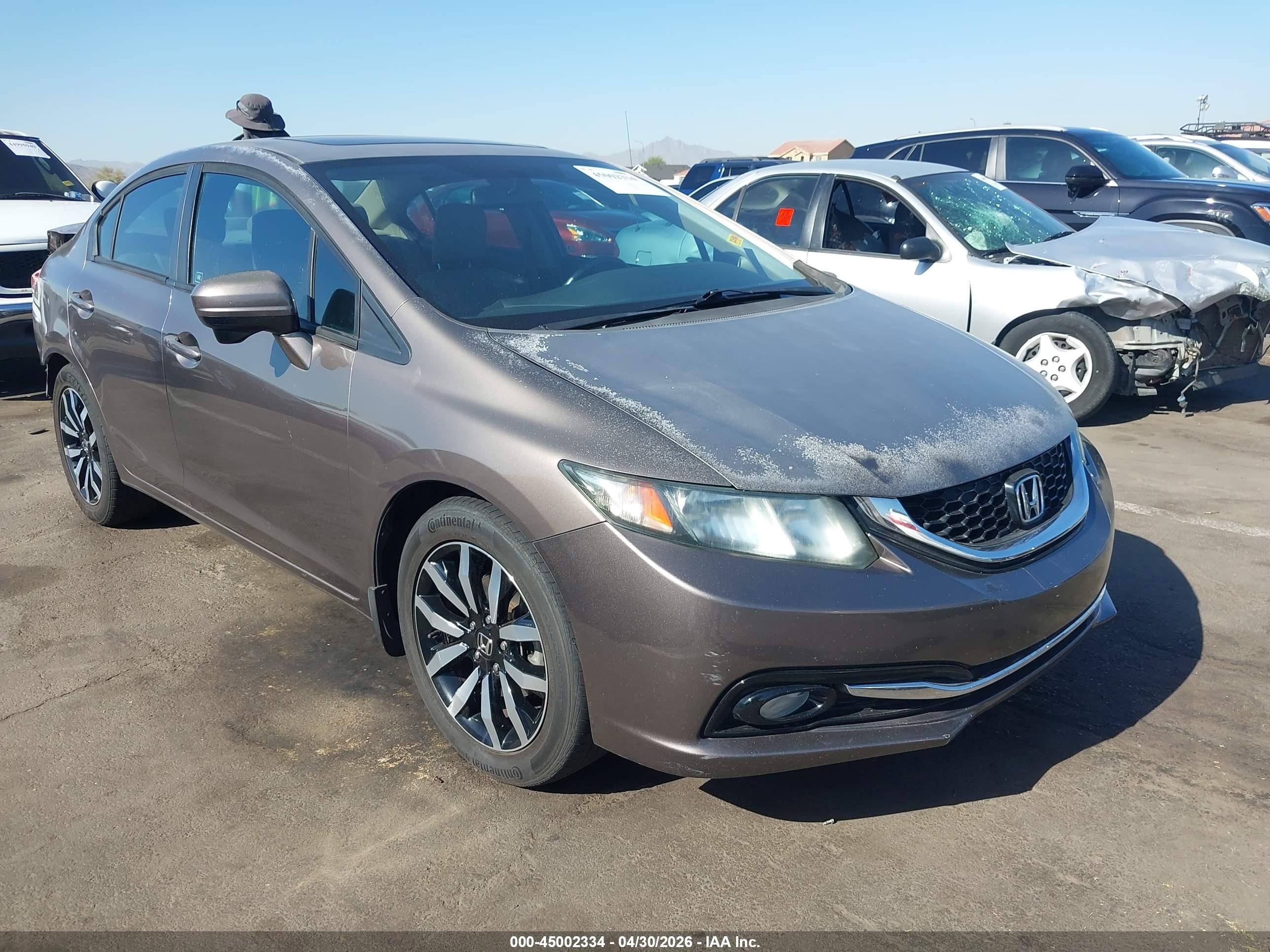 2015 Honda Civic Ex-l Gray vin: 2HGFB2F93FH511651