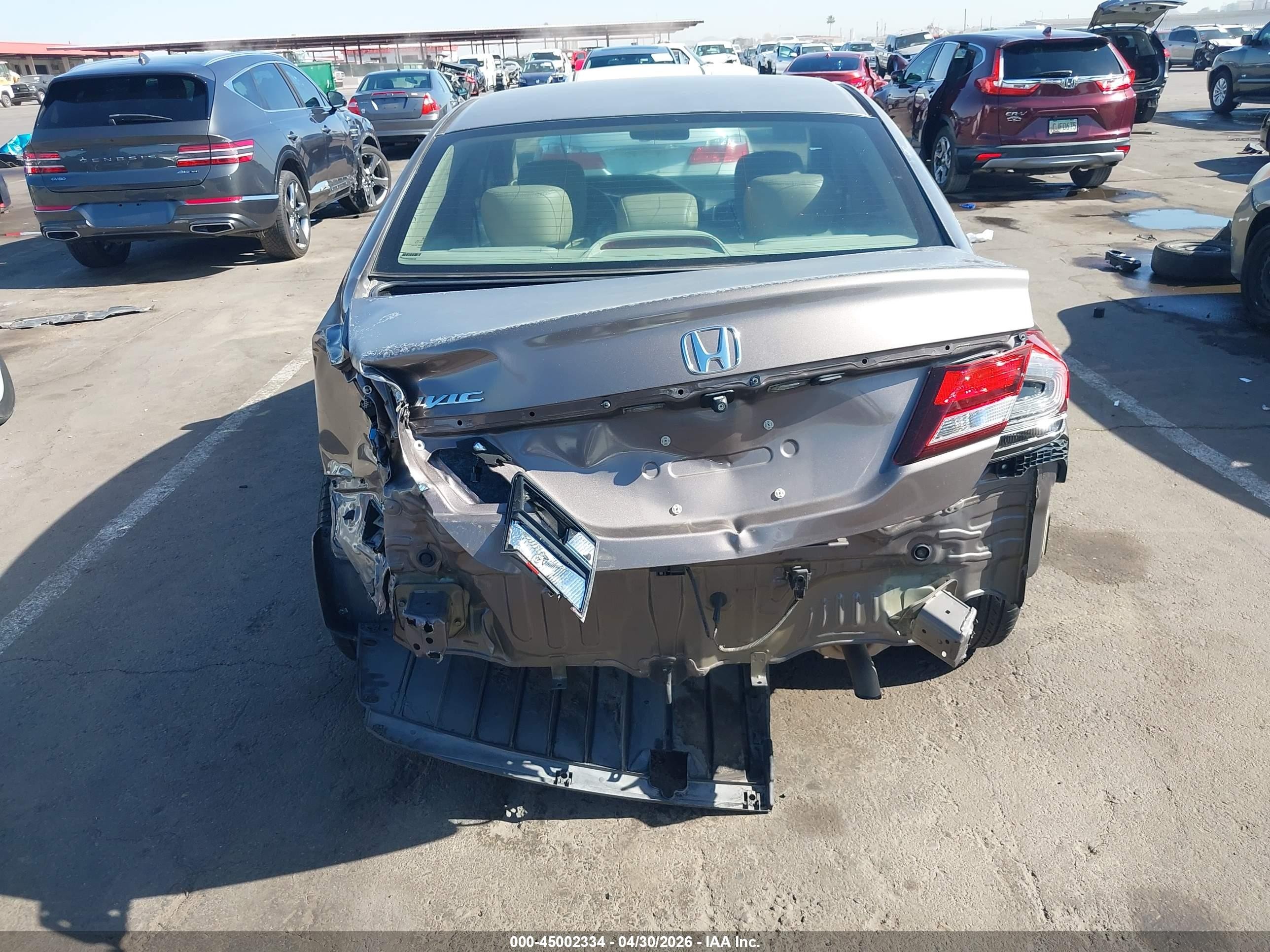 2015 Honda Civic Ex-l Gray vin: 2HGFB2F93FH511651