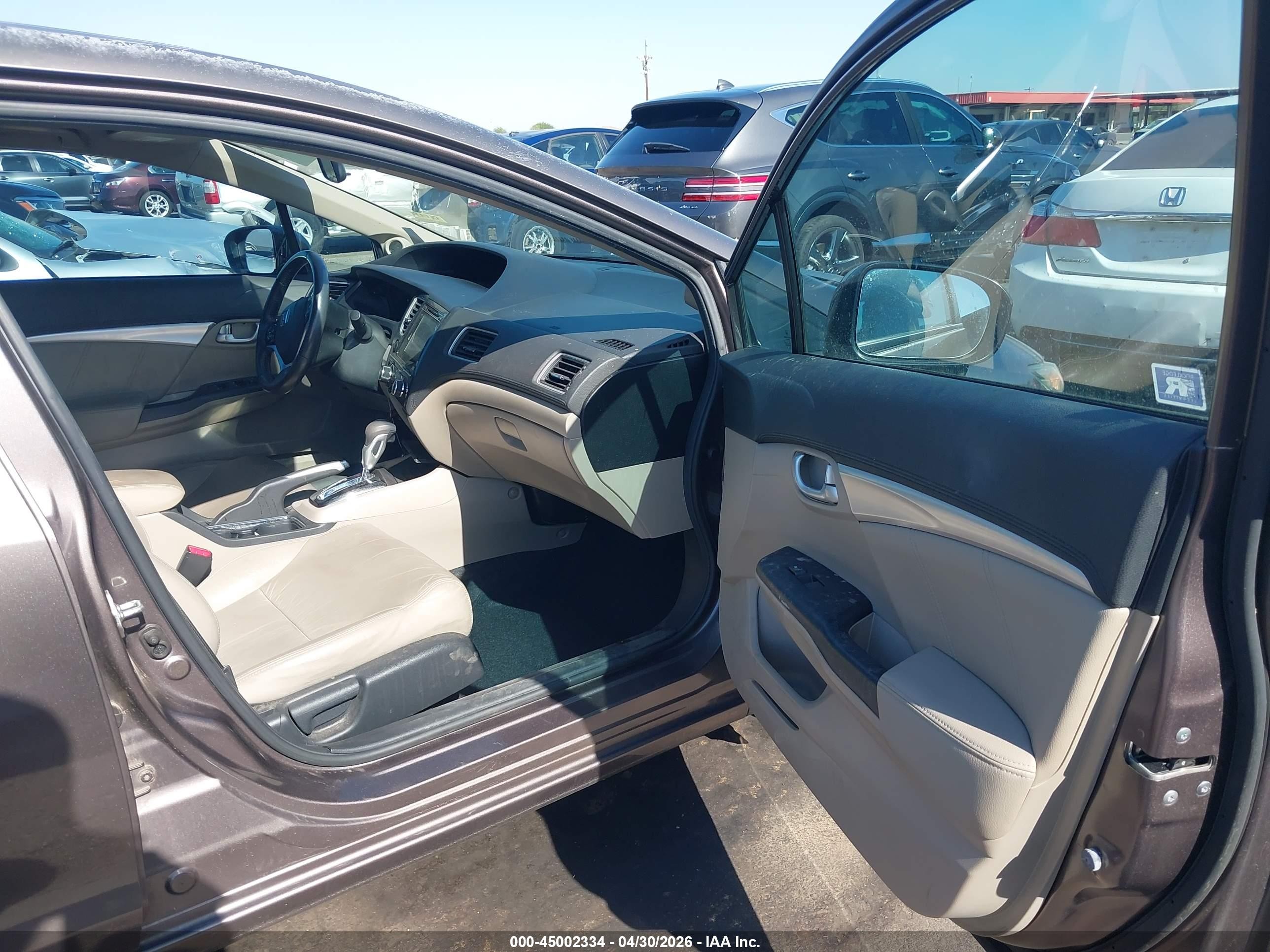 2015 Honda Civic Ex-l Gray vin: 2HGFB2F93FH511651