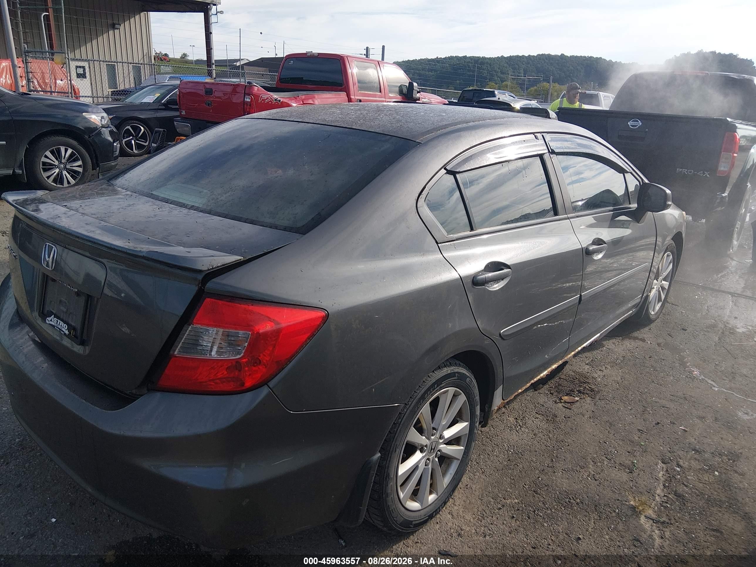 2012 Honda Civic Ex-l Gray vin: 2HGFB2F94CH507345