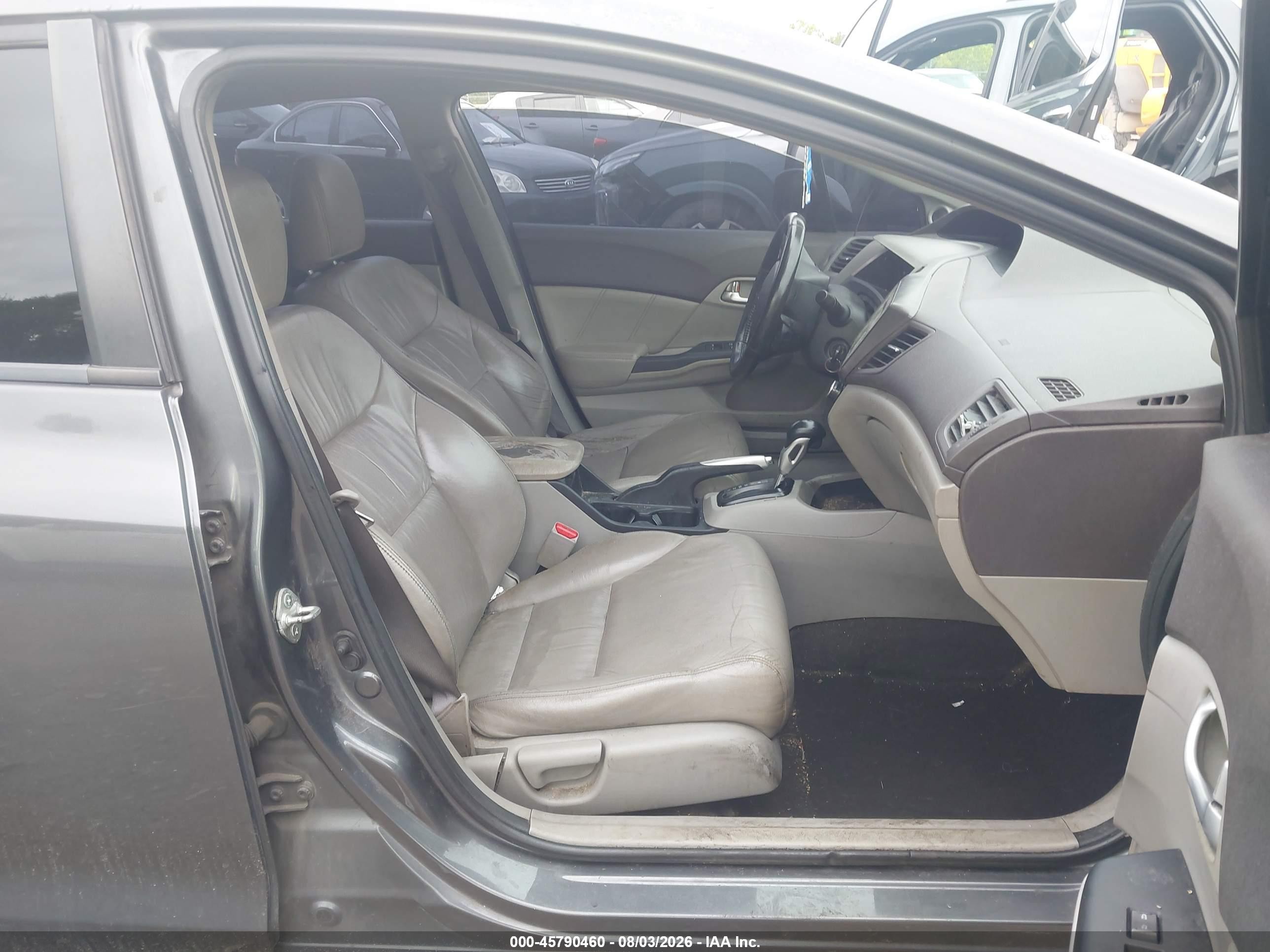 2012 Honda Civic Ex-l Silver vin: 2HGFB2F94CH508690