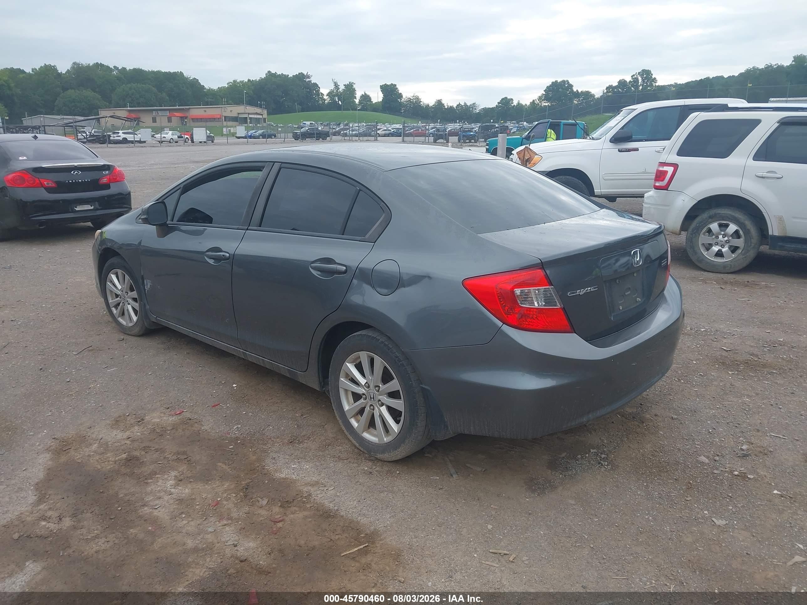 2012 Honda Civic Ex-l Silver vin: 2HGFB2F94CH508690