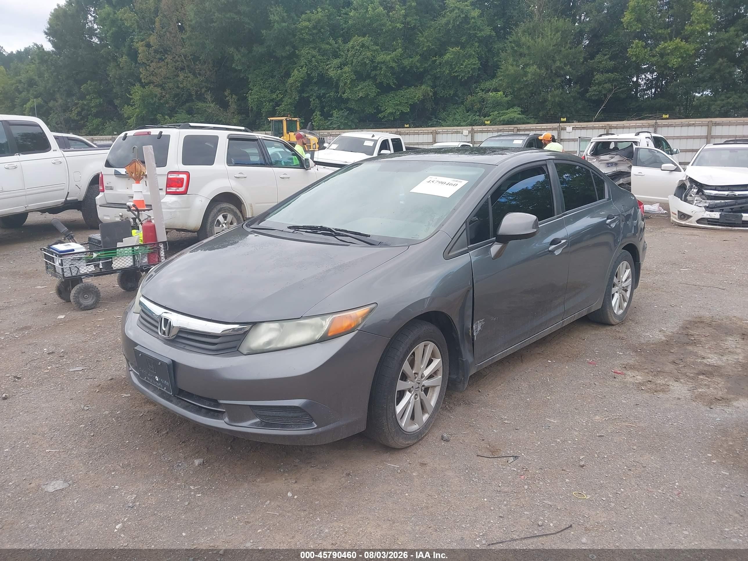 2012 Honda Civic Ex-l Silver vin: 2HGFB2F94CH508690