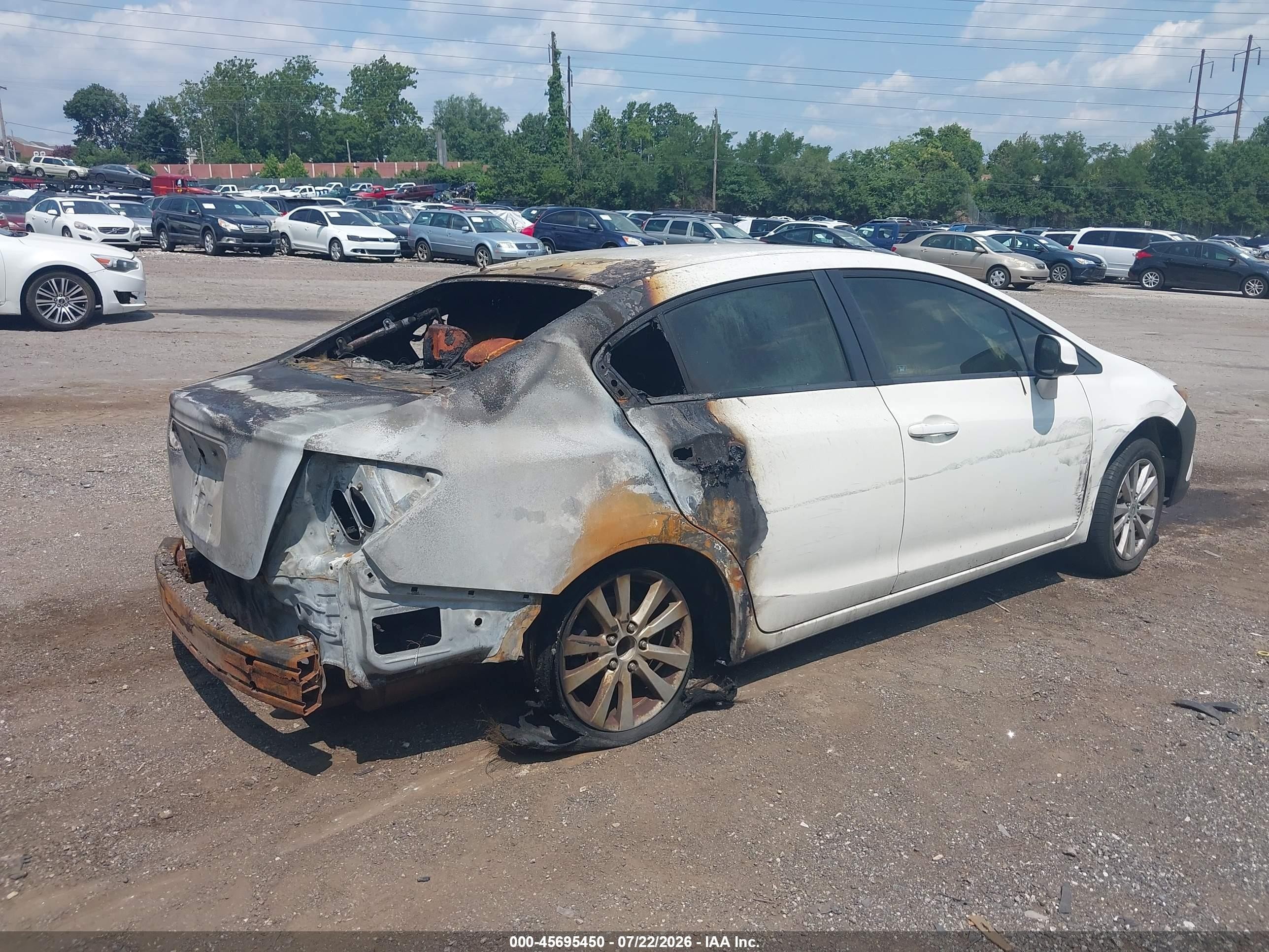 2012 Honda Civic Ex-l White vin: 2HGFB2F94CH524422