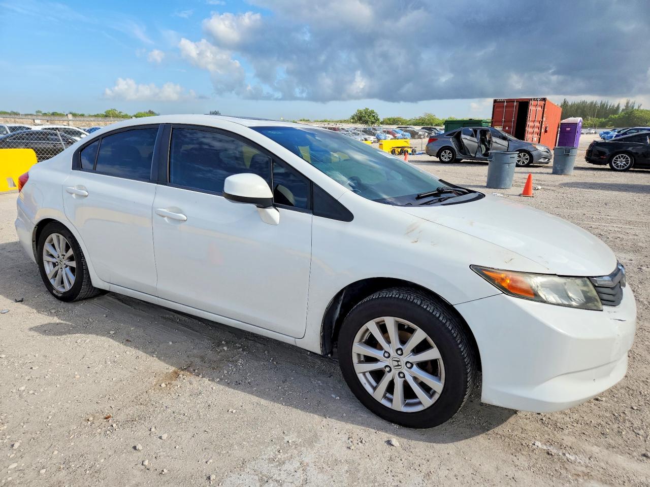2012 Honda Civic Exl White vin: 2HGFB2F94CH524436