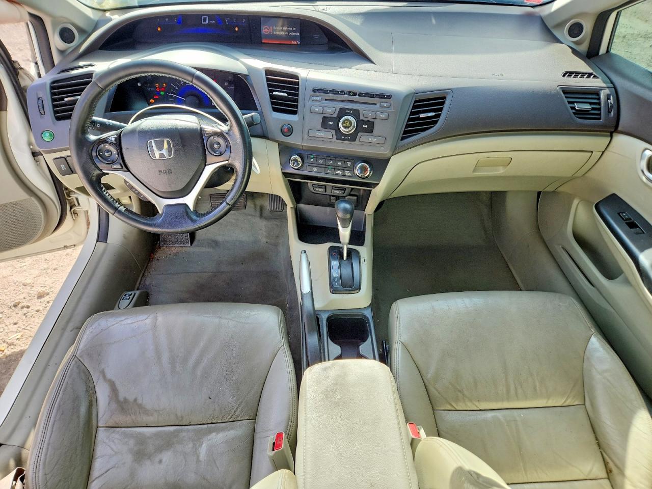 2012 Honda Civic Exl White vin: 2HGFB2F94CH524436