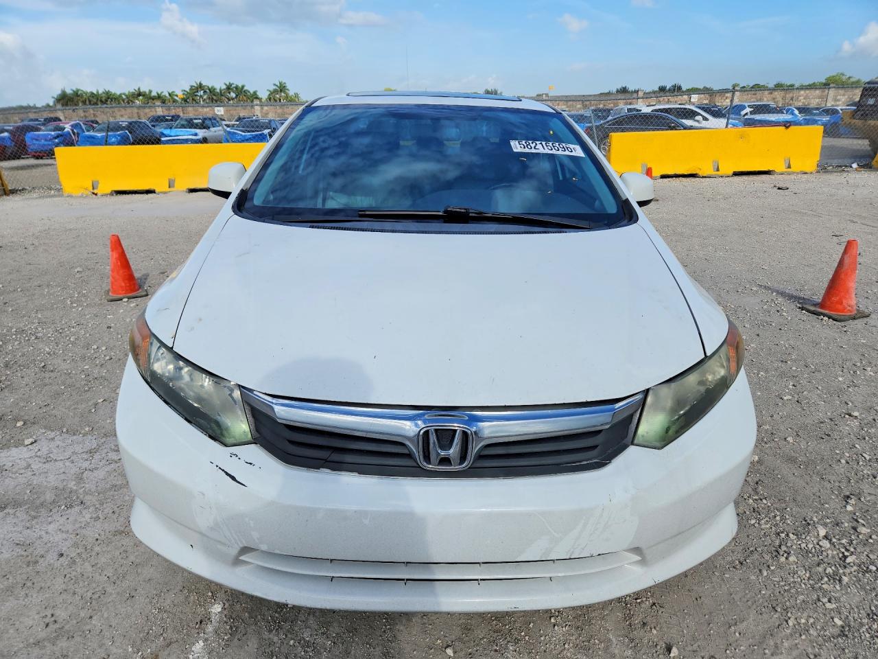 2012 Honda Civic Exl White vin: 2HGFB2F94CH524436