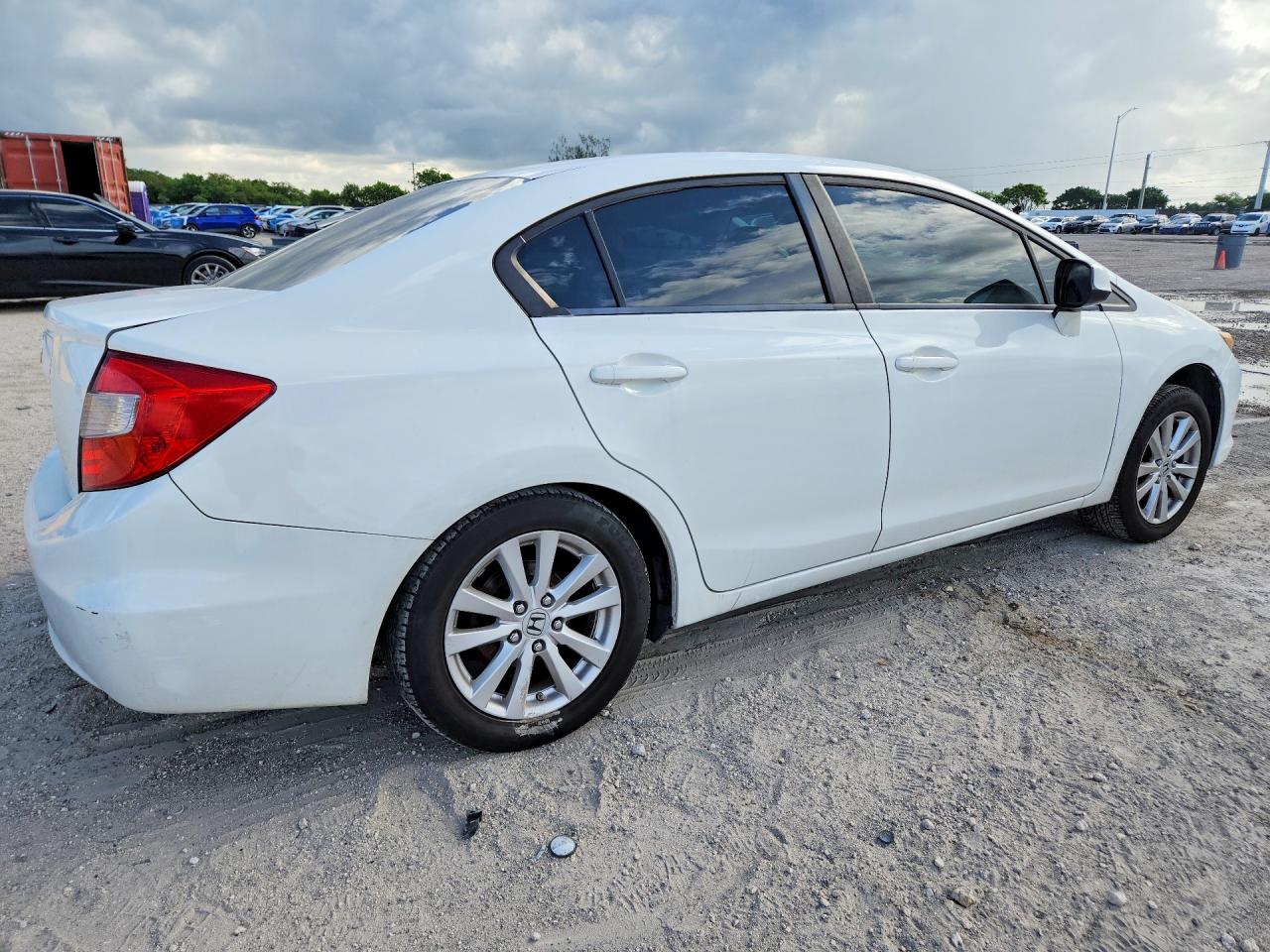 2012 Honda Civic Exl White vin: 2HGFB2F94CH524436