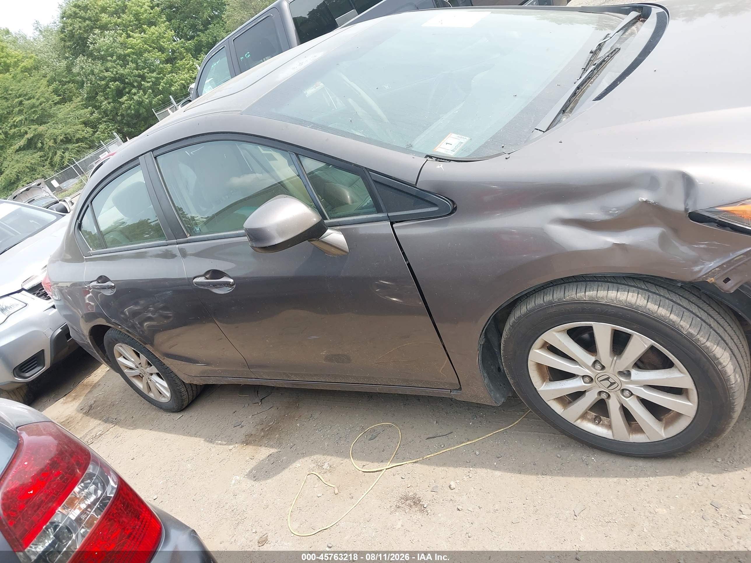 2012 Honda Civic Ex-l Gray vin: 2HGFB2F94CH545819