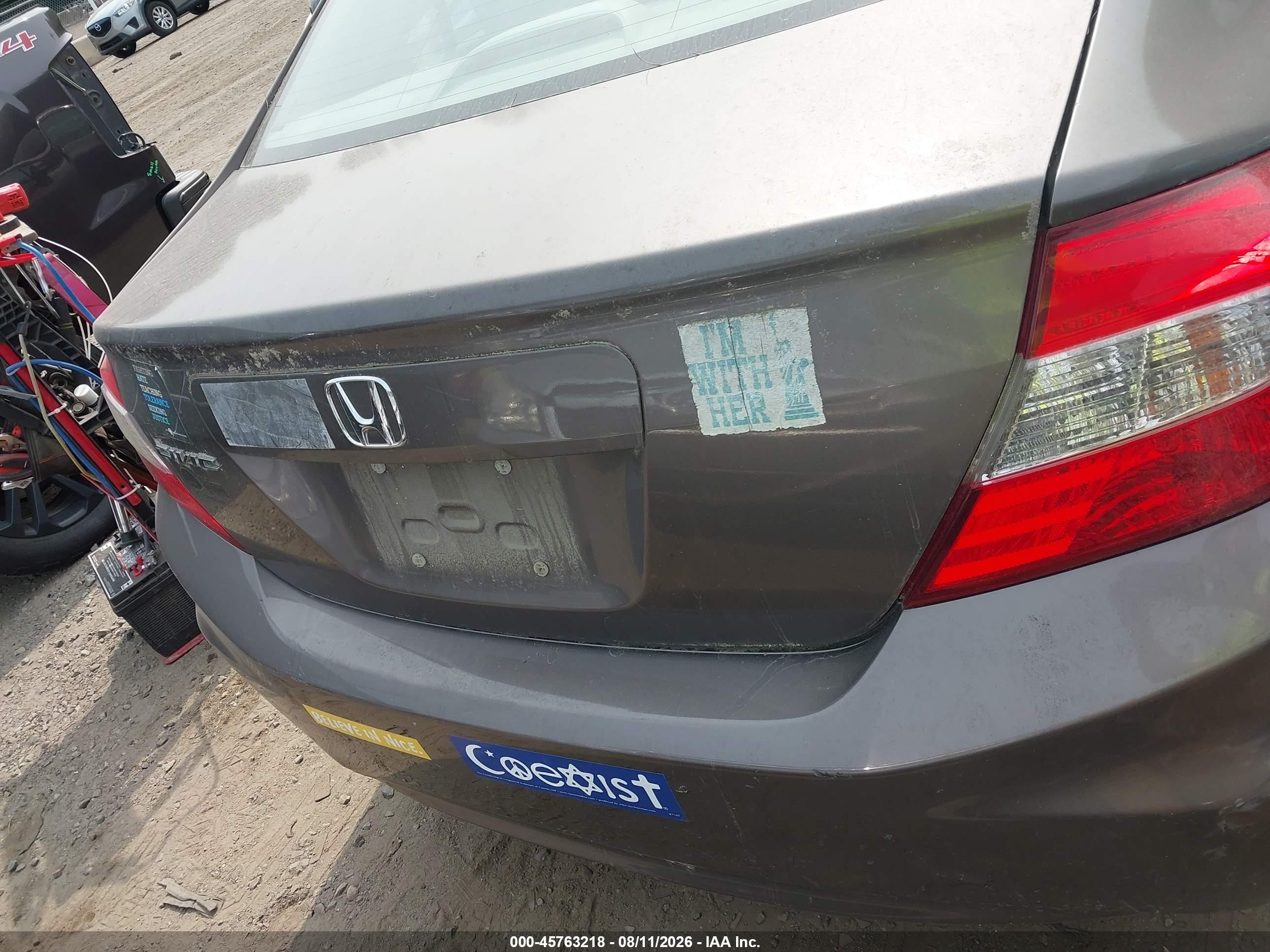 2012 Honda Civic Ex-l Gray vin: 2HGFB2F94CH545819