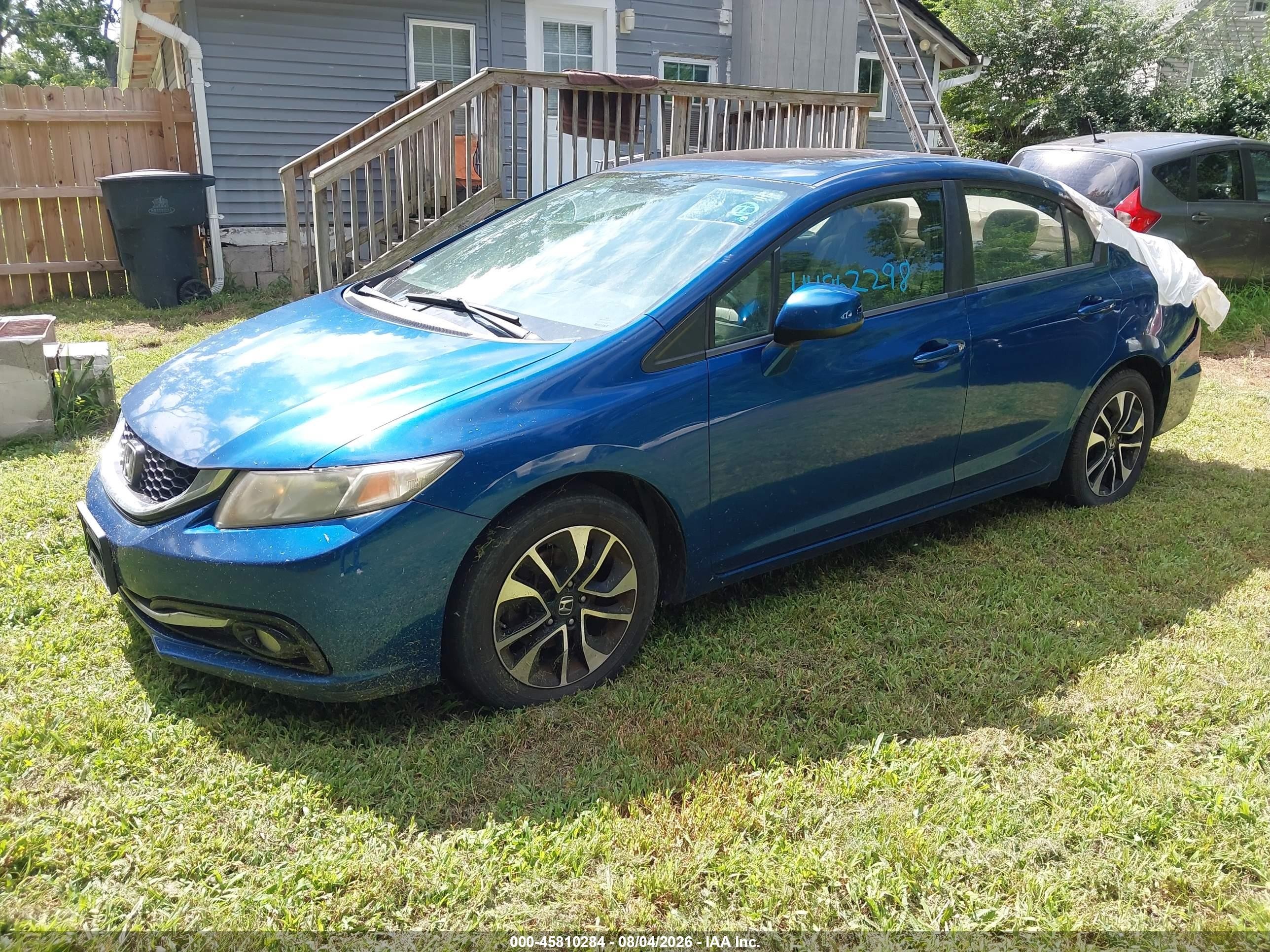 2013 Honda Civic Ex-l Blue vin: 2HGFB2F94DH540816