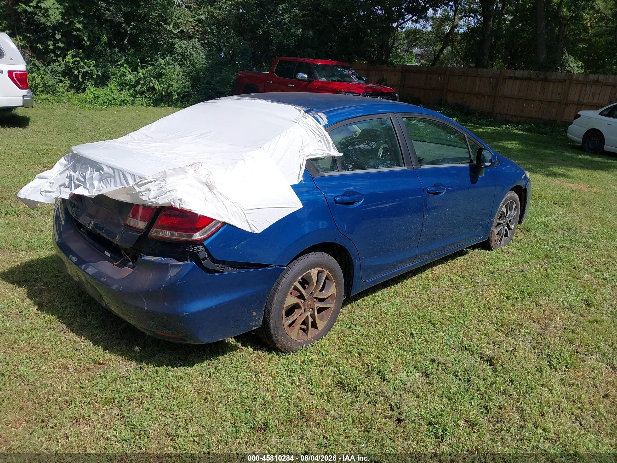 2013 Honda Civic Ex-l Blue vin: 2HGFB2F94DH540816