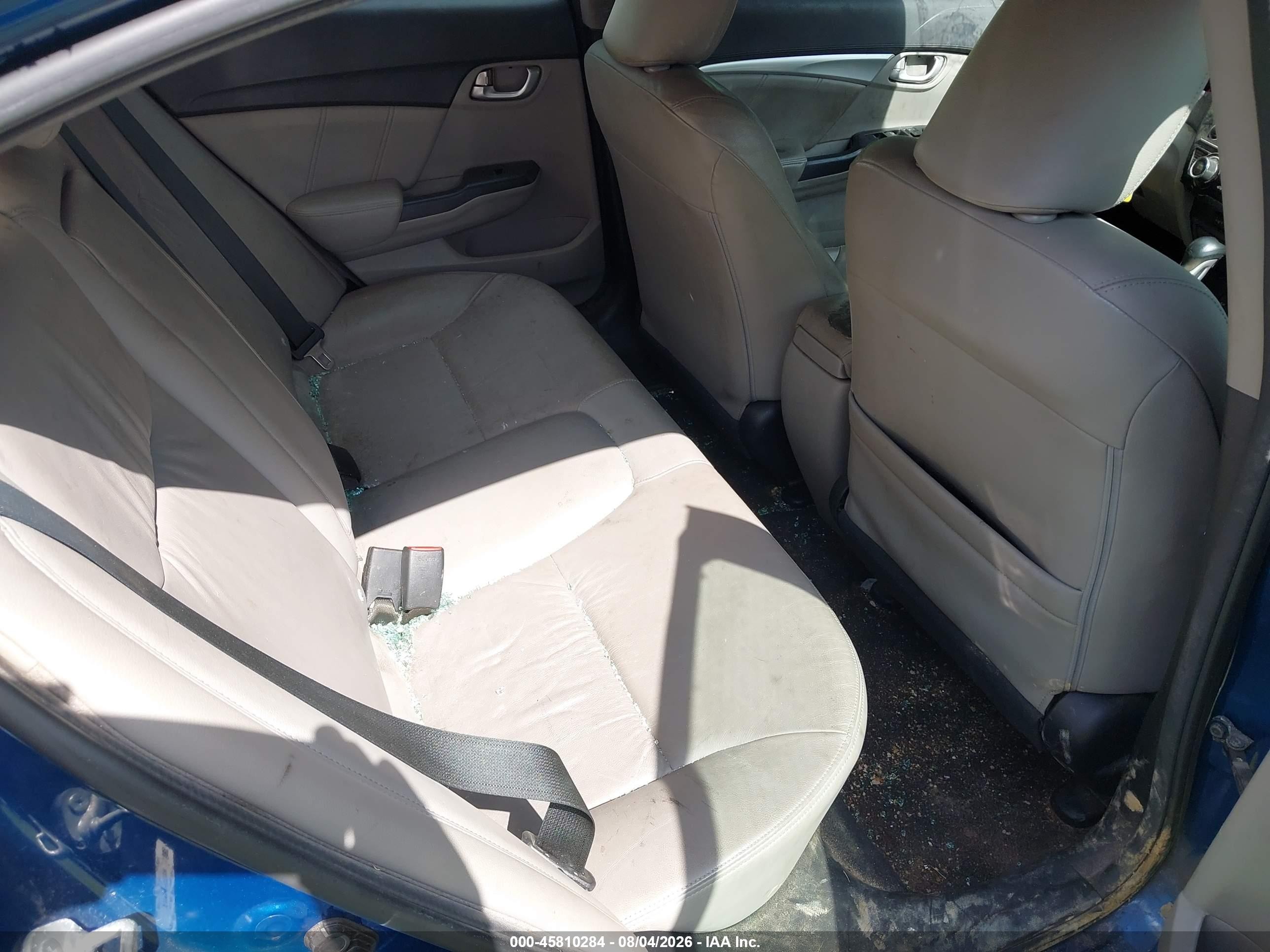 2013 Honda Civic Ex-l Blue vin: 2HGFB2F94DH540816