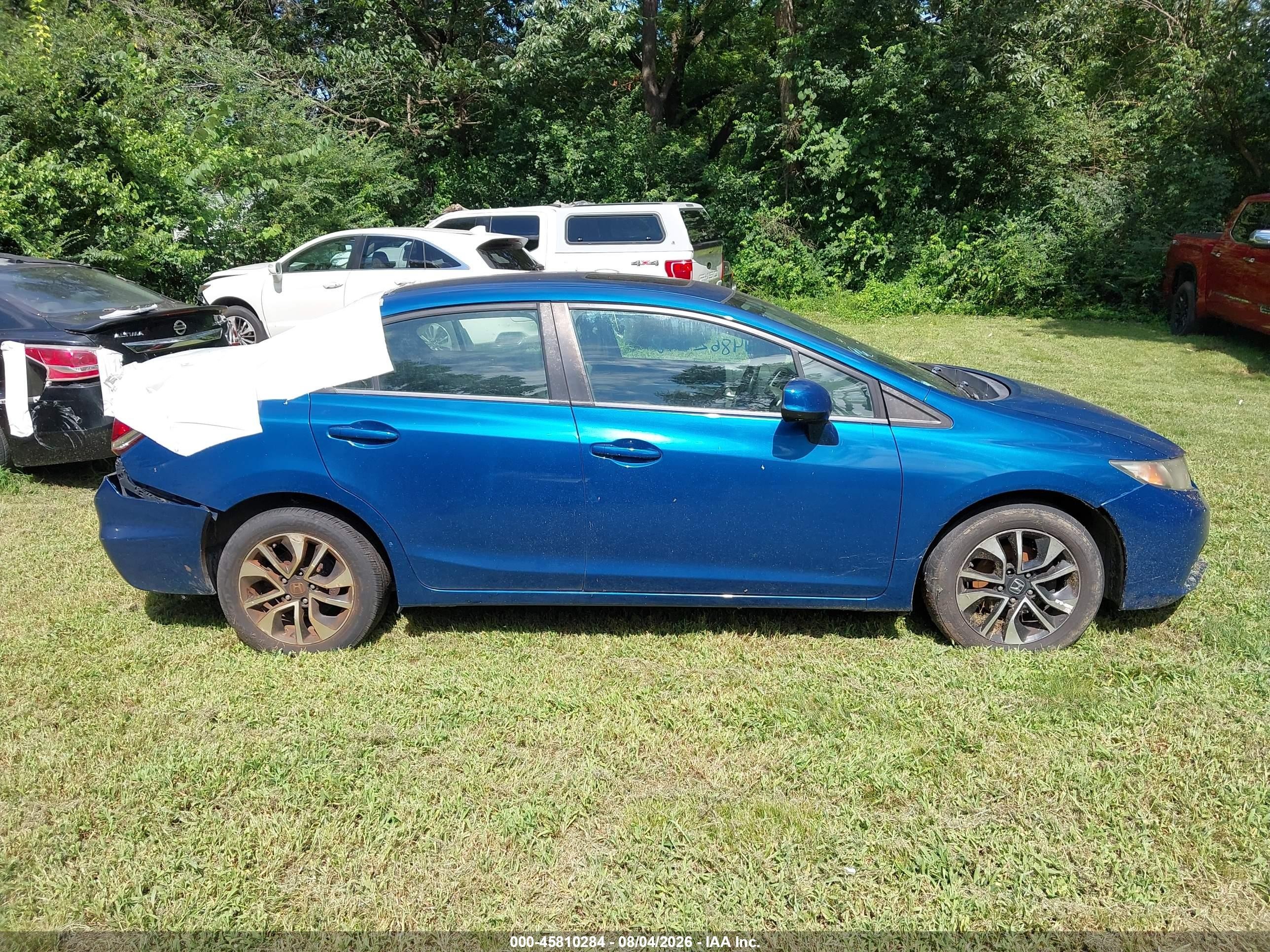 2013 Honda Civic Ex-l Blue vin: 2HGFB2F94DH540816