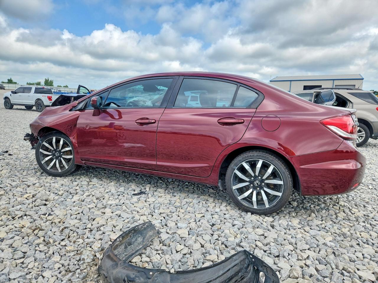 2015 Honda Civic Exl Burgundy vin: 2HGFB2F94FH503820