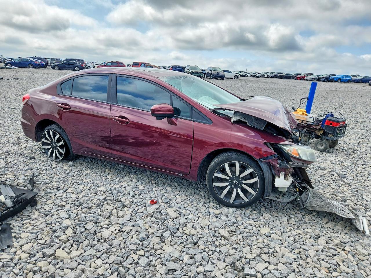2015 Honda Civic Exl Burgundy vin: 2HGFB2F94FH503820