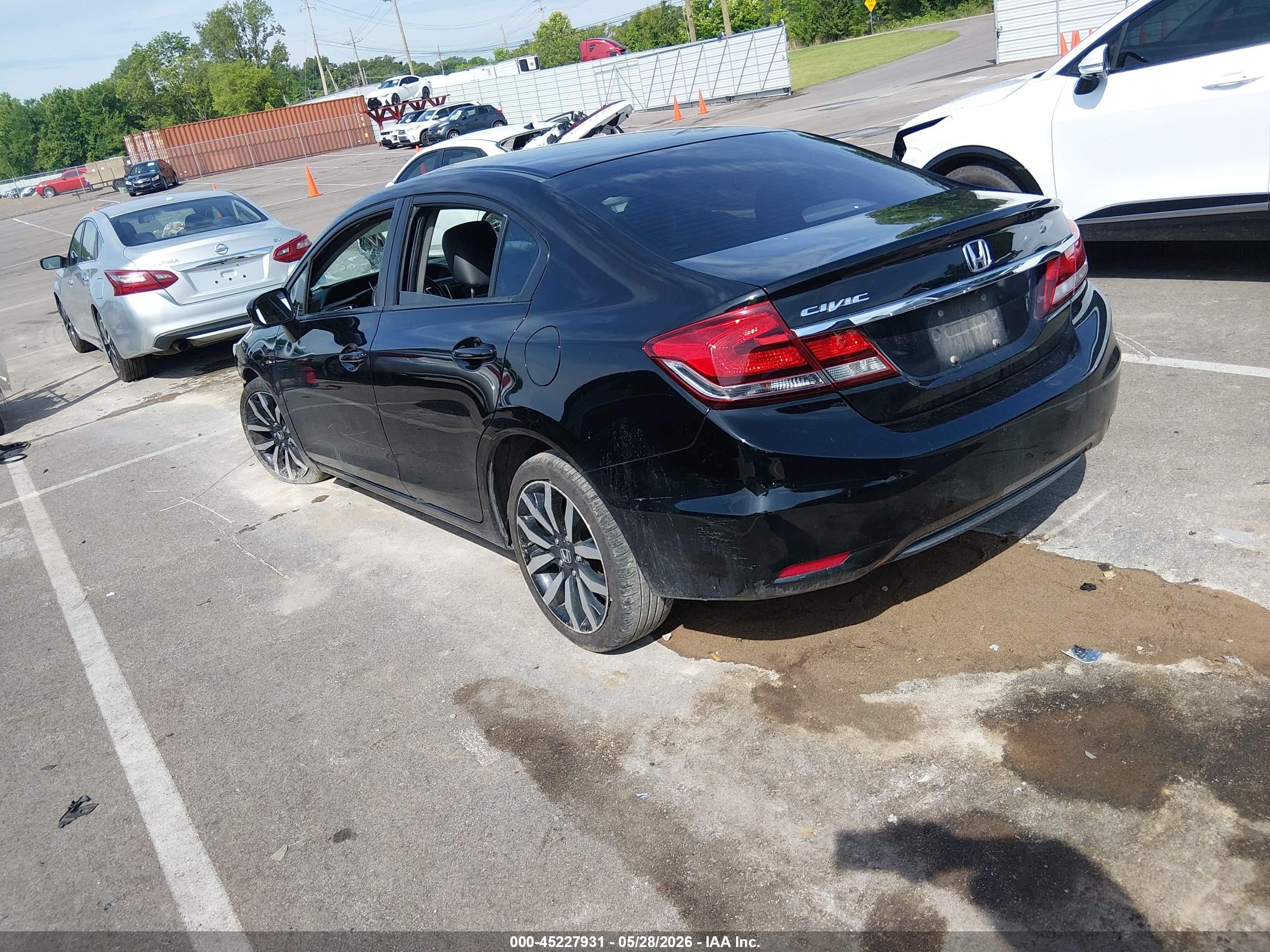 2015 Honda Civic Ex-l Black vin: 2HGFB2F94FH509245