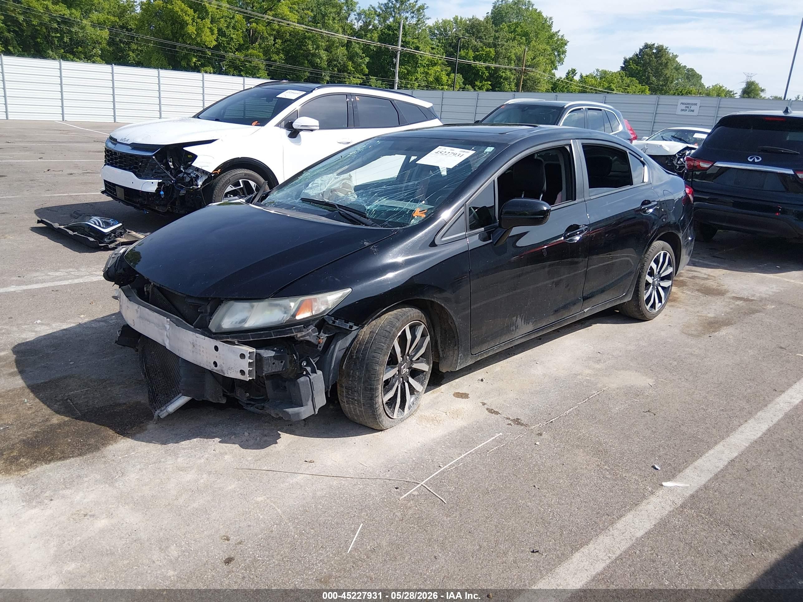 2015 Honda Civic Ex-l Black vin: 2HGFB2F94FH509245