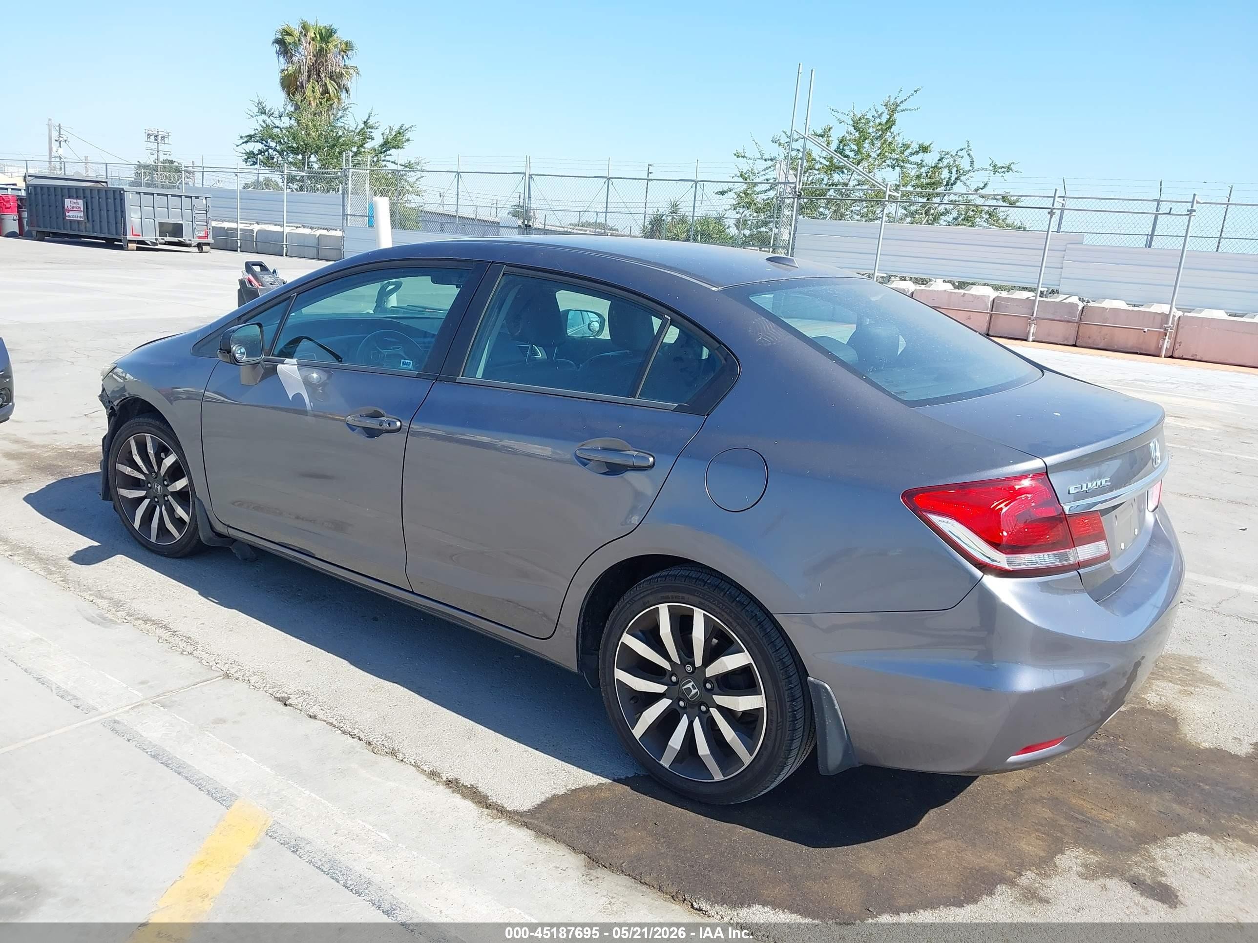 2015 Honda Civic Ex-l Gray vin: 2HGFB2F94FH522996