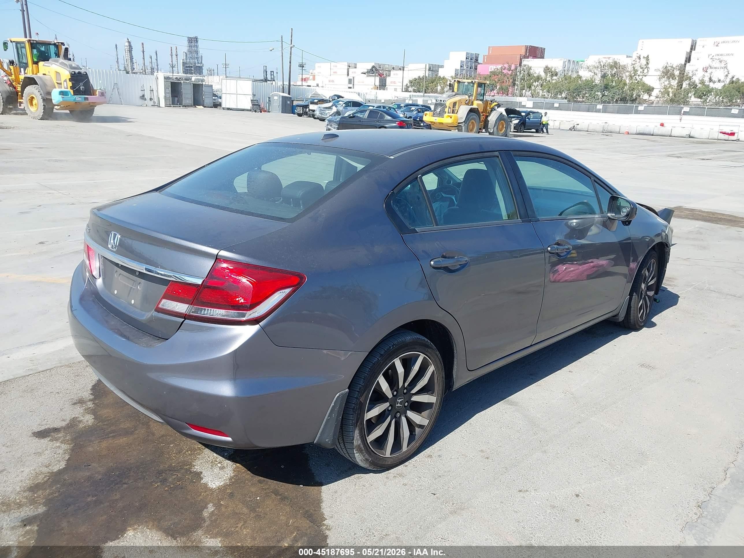 2015 Honda Civic Ex-l Gray vin: 2HGFB2F94FH522996