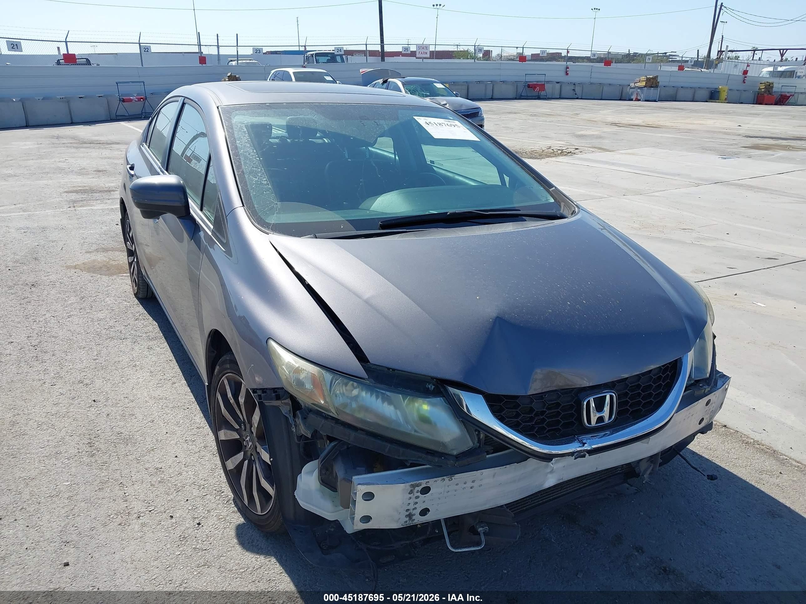 2015 Honda Civic Ex-l Gray vin: 2HGFB2F94FH522996
