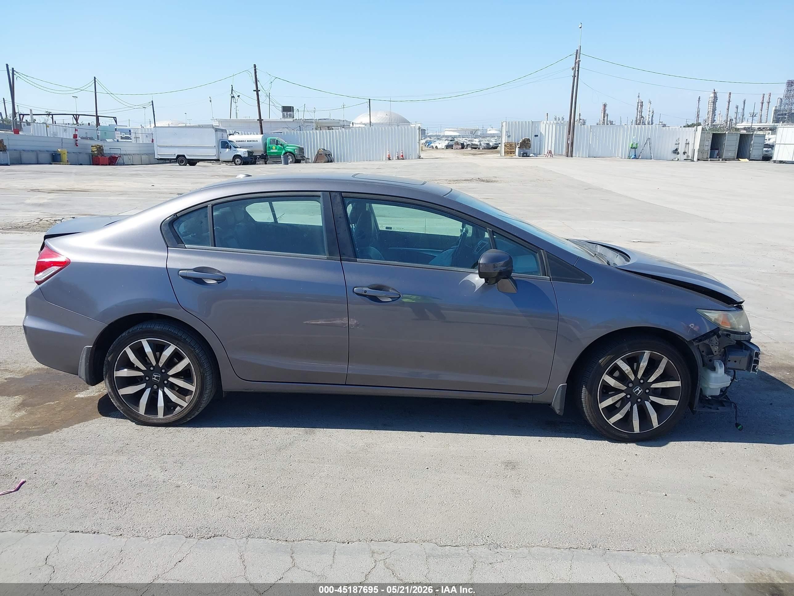 2015 Honda Civic Ex-l Gray vin: 2HGFB2F94FH522996