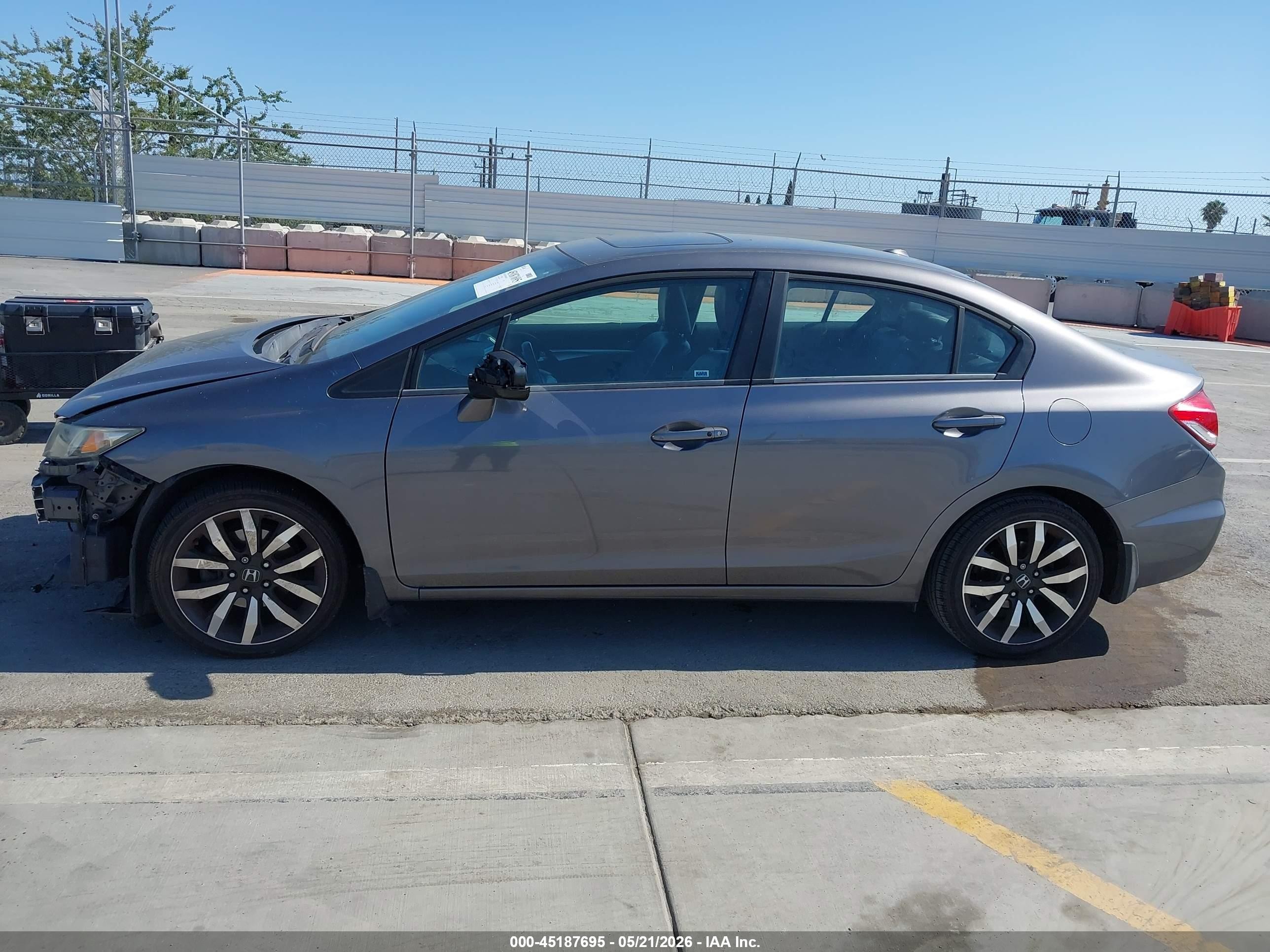 2015 Honda Civic Ex-l Gray vin: 2HGFB2F94FH522996