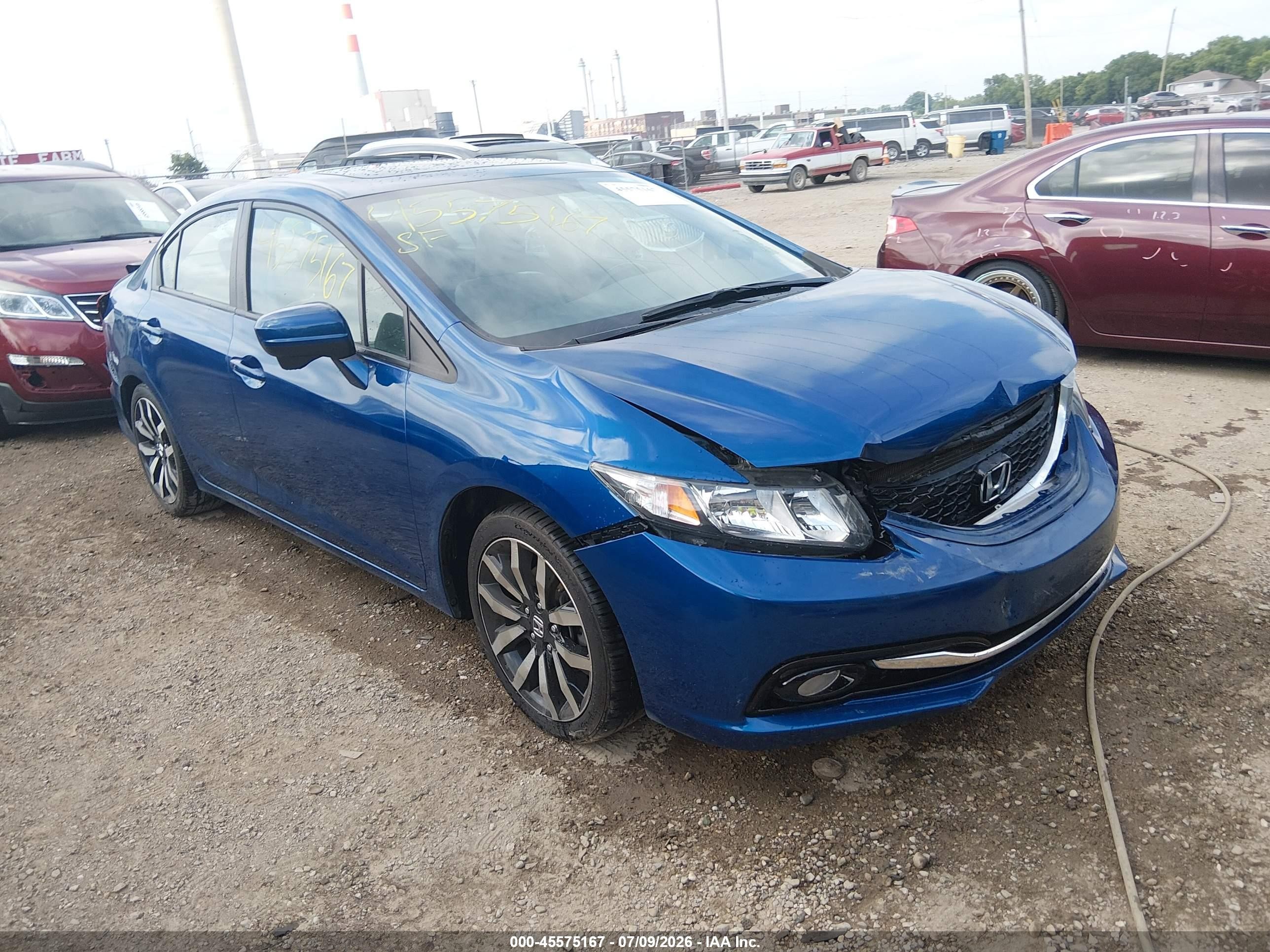 2015 Honda Civic Ex-l Blue vin: 2HGFB2F94FH550510