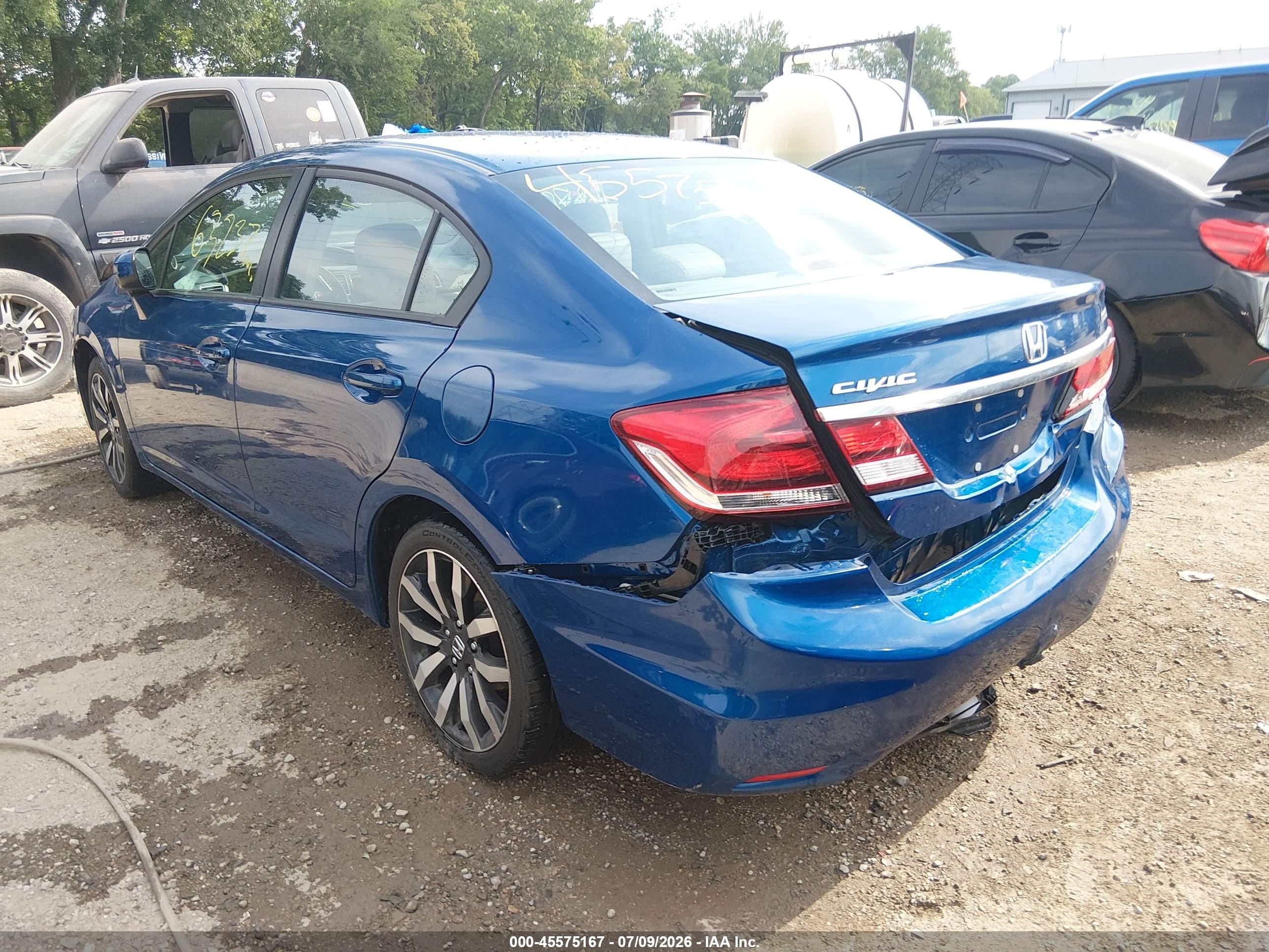 2015 Honda Civic Ex-l Blue vin: 2HGFB2F94FH550510
